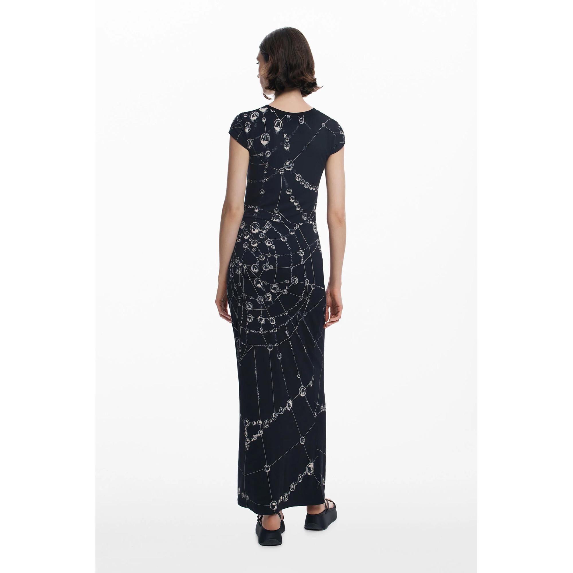 Desigual Body Fit Bedrucktes Midikleid