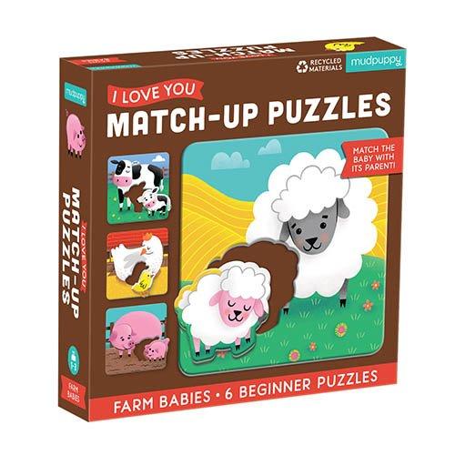 mudpuppy Match-Up Puzzle 2pcs / Farm Babies
