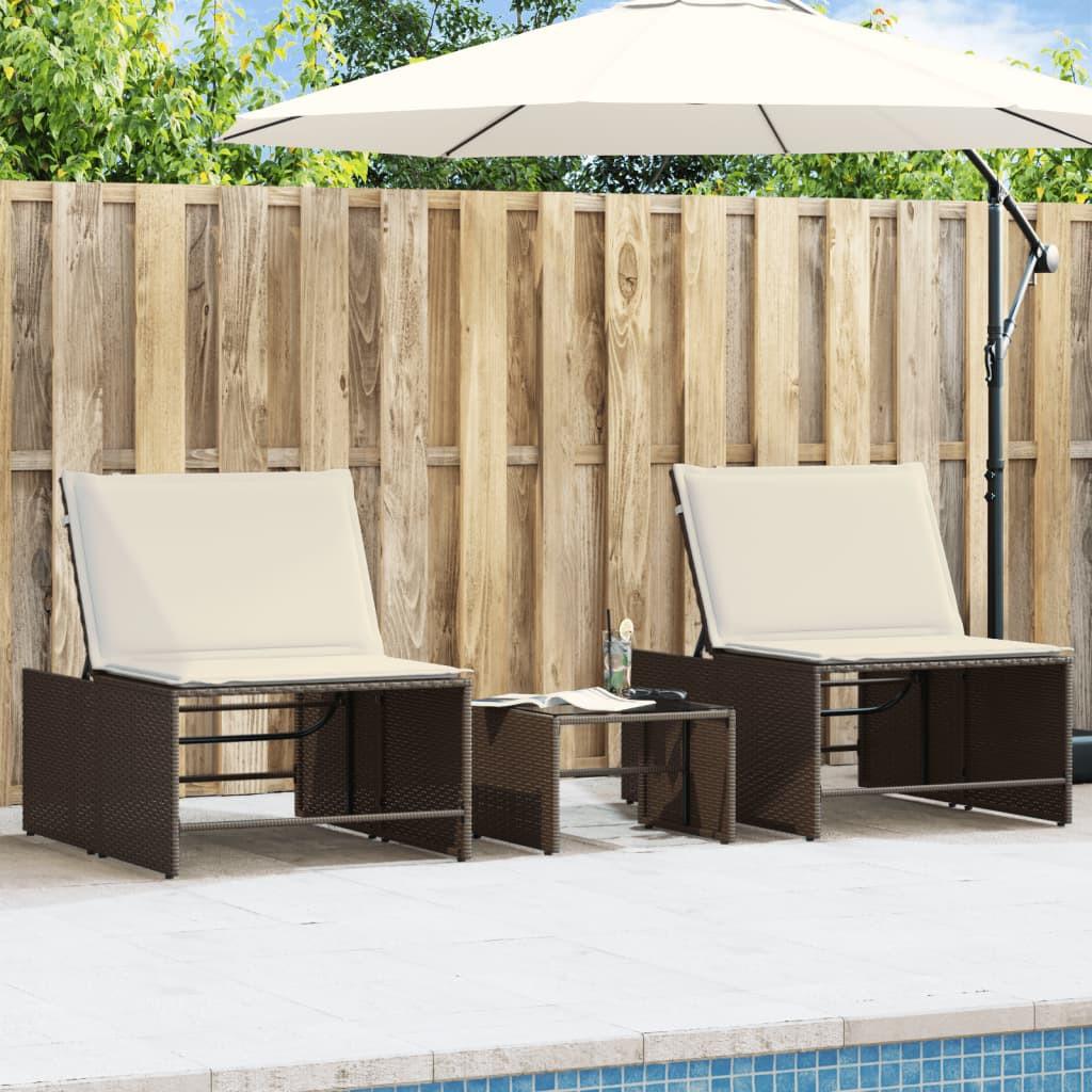 VidaXL Sonnenliege poly-rattan