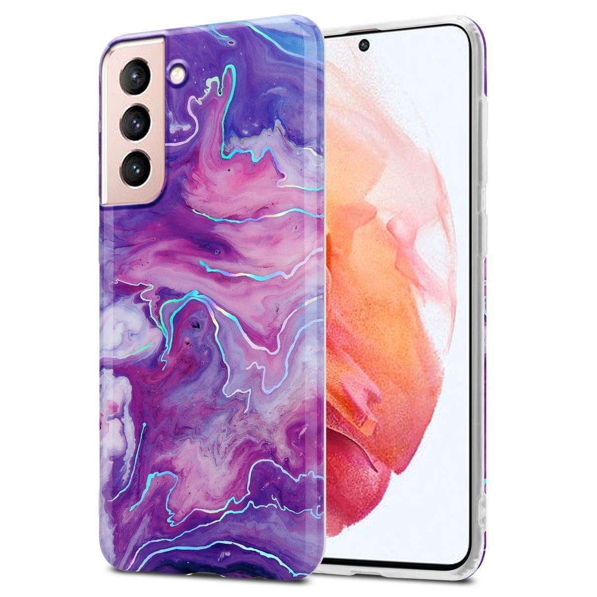 Cadorabo Hülle für Samsung Galaxy S21 5G aus TPU Silikon mit Muster Mosaik