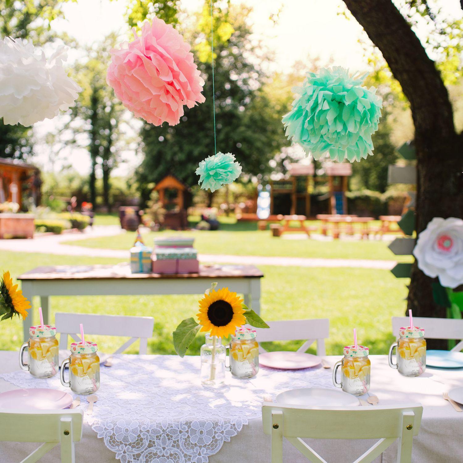 Northix Set mit 8 Trinkgläsern mit Deckel Flamingo