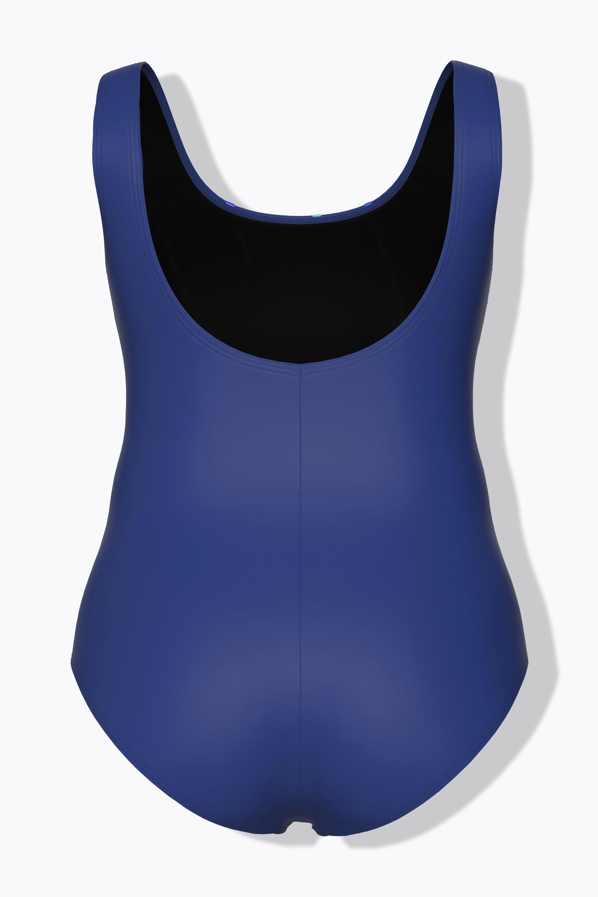 Ulla Popken Badeanzug, fabige Paspeln, ohne Softcups