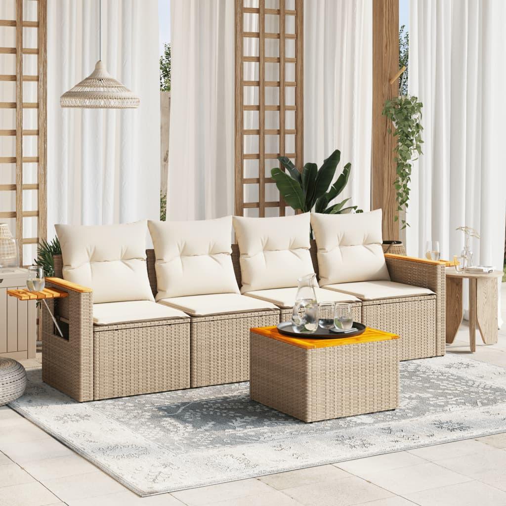 VidaXL Garten sofagarnitur poly-rattan