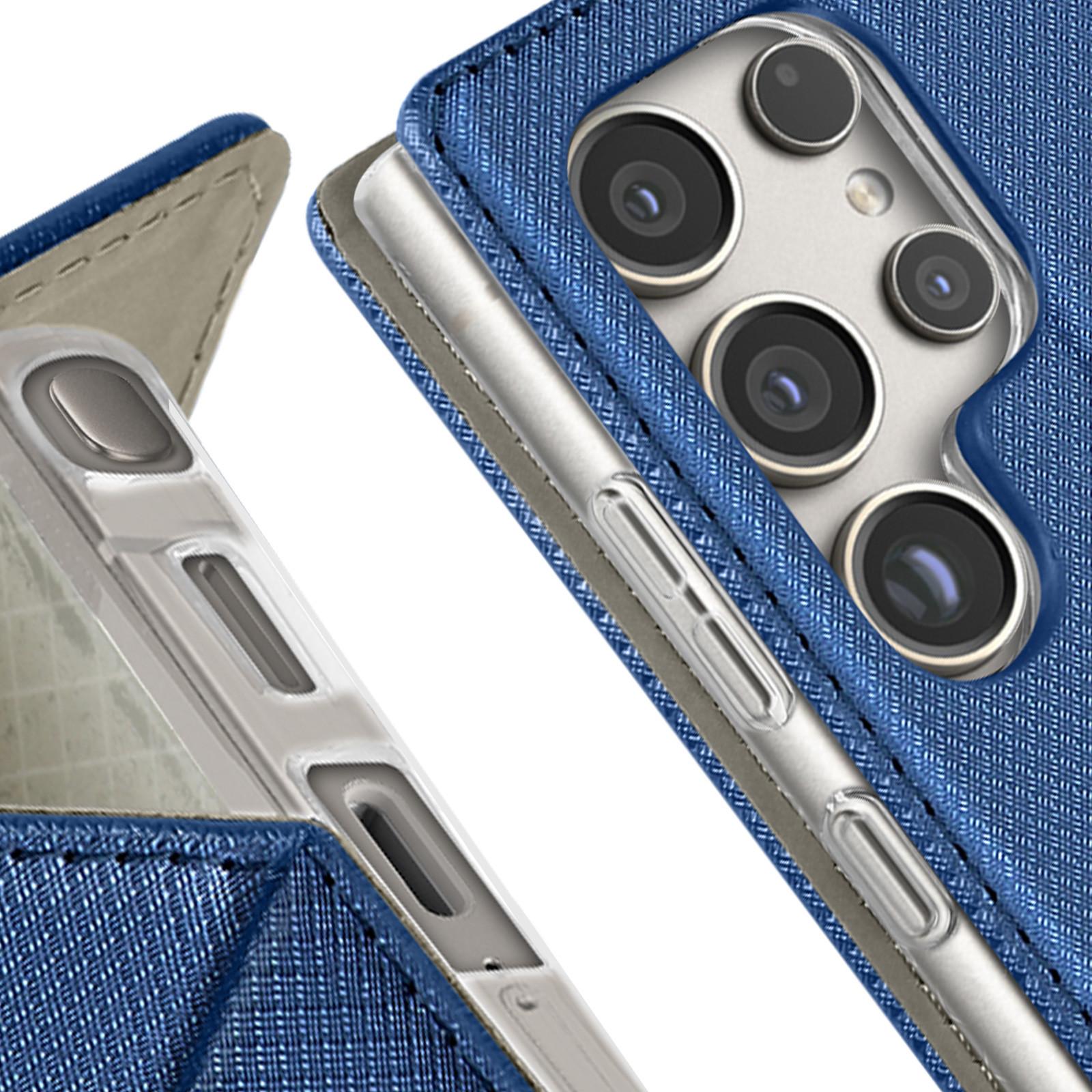 Avizar Samsung Galaxy S24 Ultra Book Cover Blau