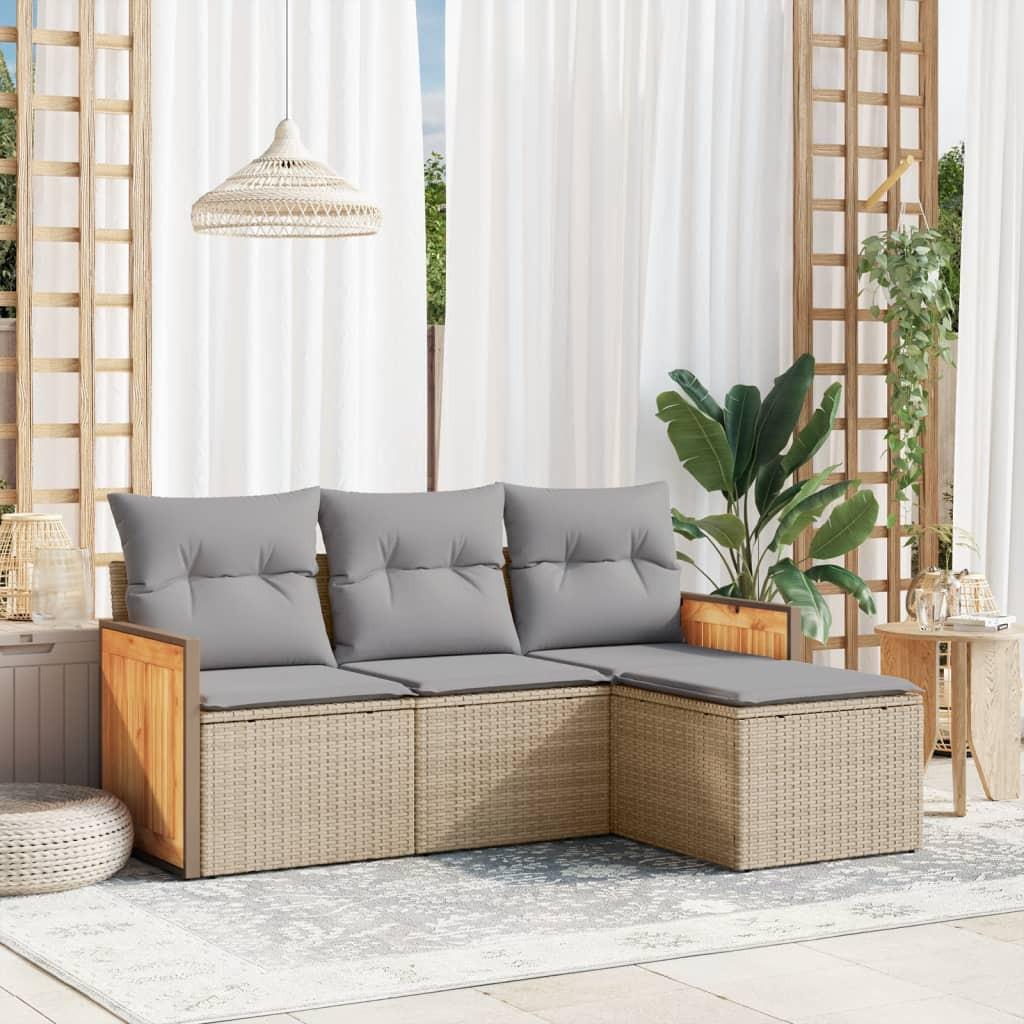 VidaXL Garten sofagarnitur poly-rattan