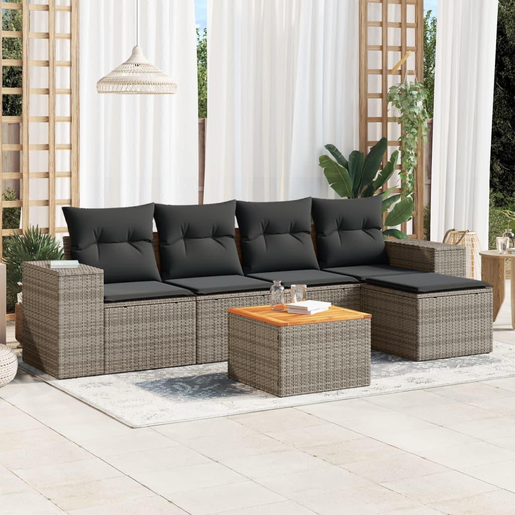 VidaXL Garten sofagarnitur poly-rattan