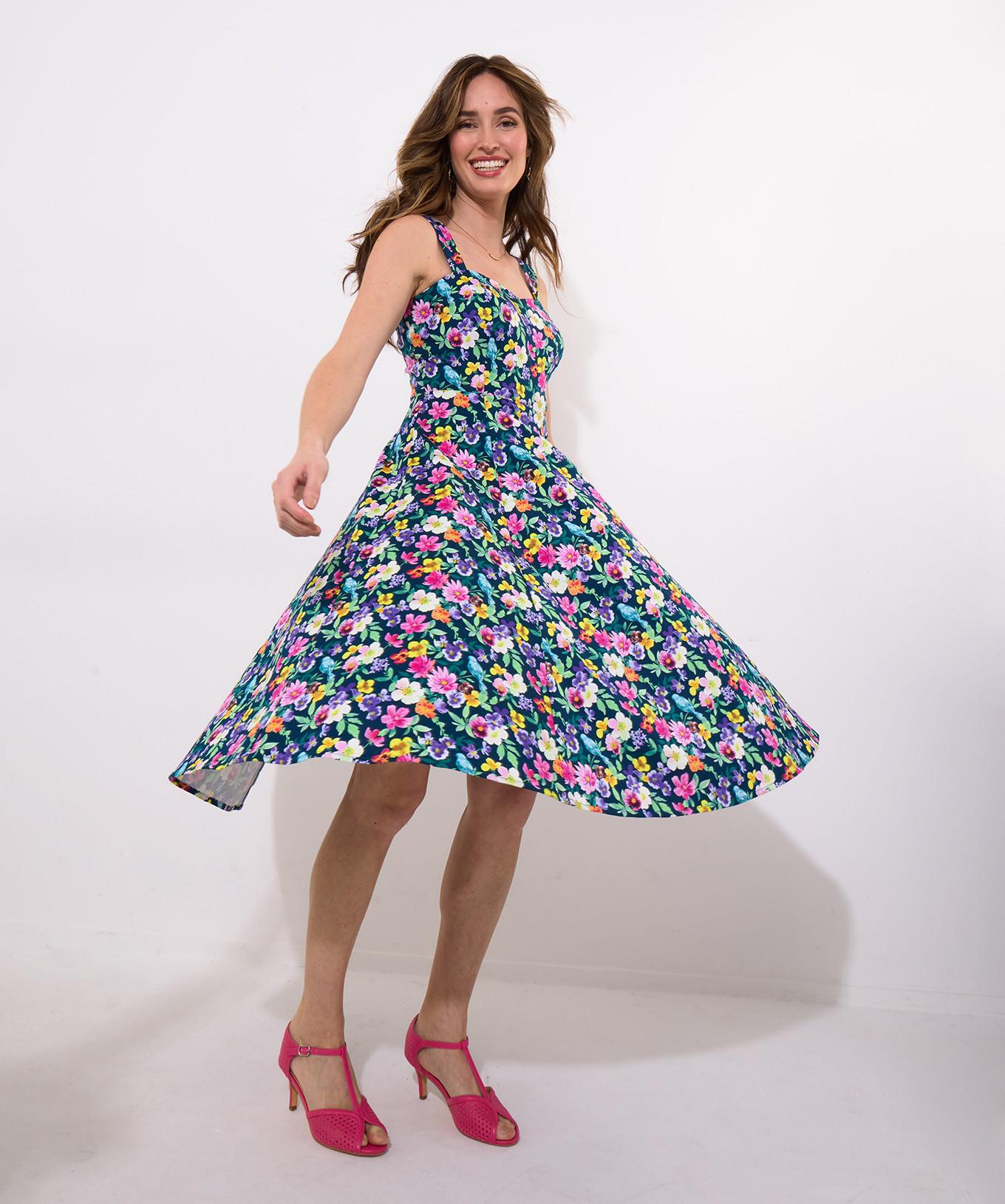 Joe Browns Geblümtes Träger-Minikleid mit Farbpop