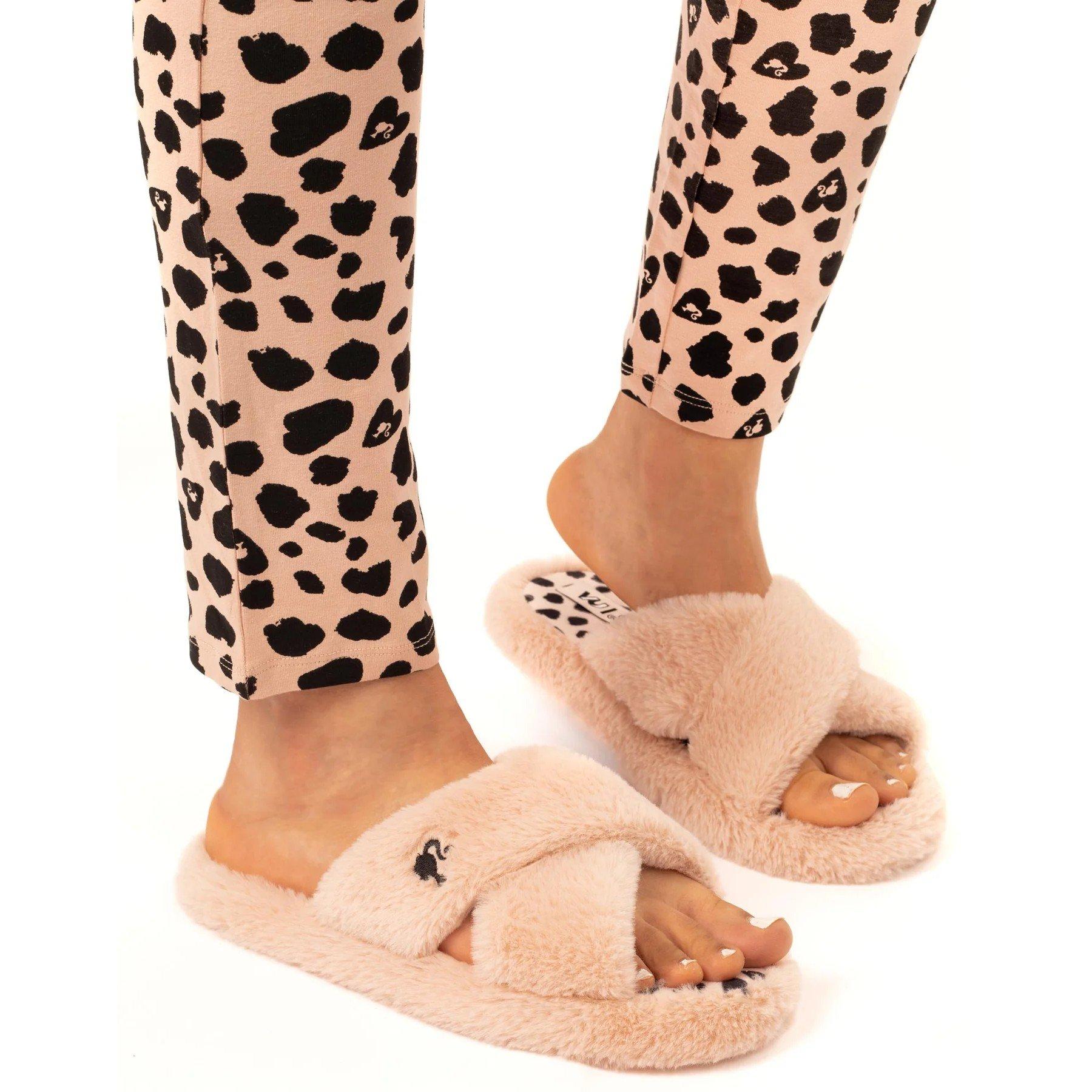 Barbie Hausschuhe, Überkreuzt, Flauschig