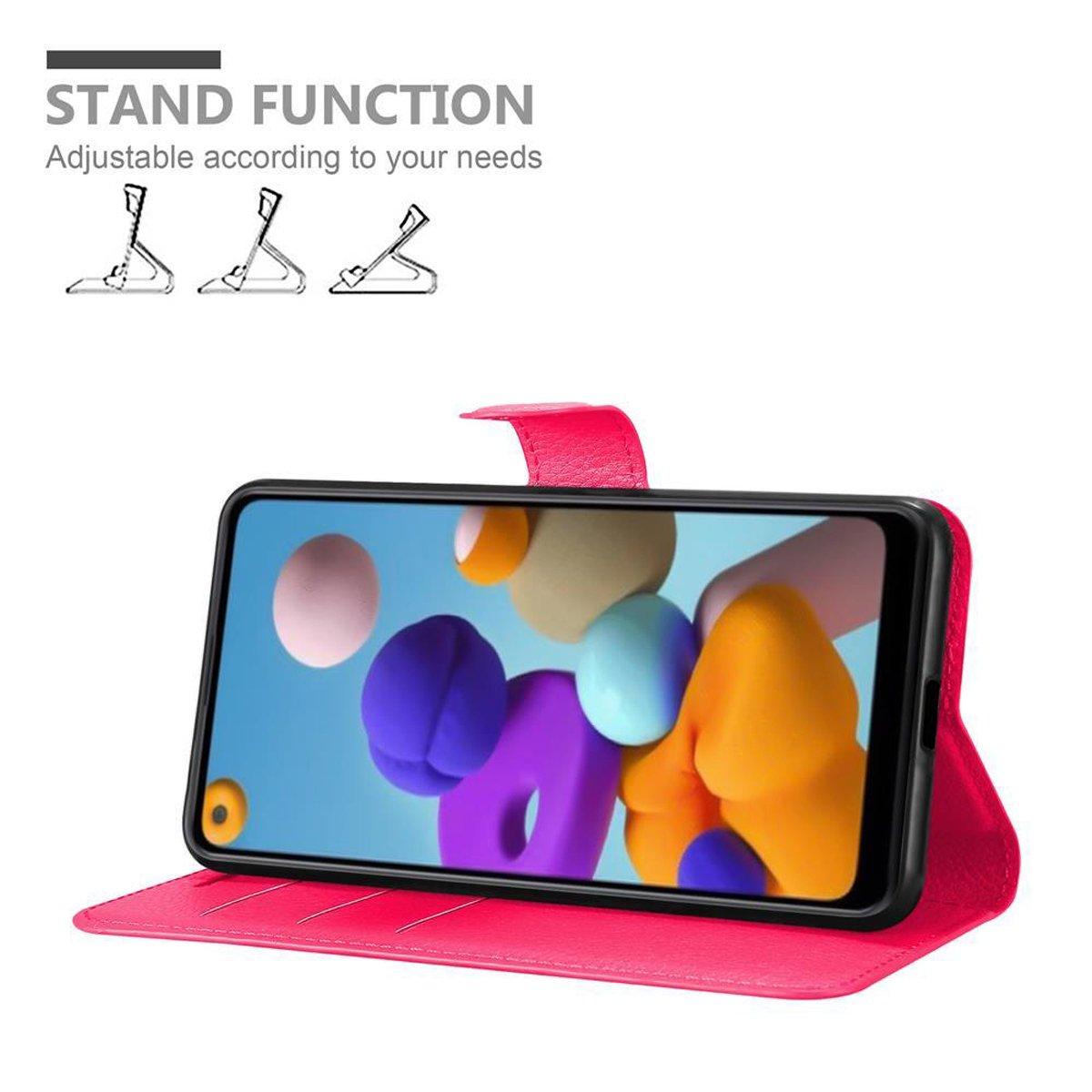 Cadorabo Hülle für Samsung Galaxy A21 Standfunktion, Kartenfach