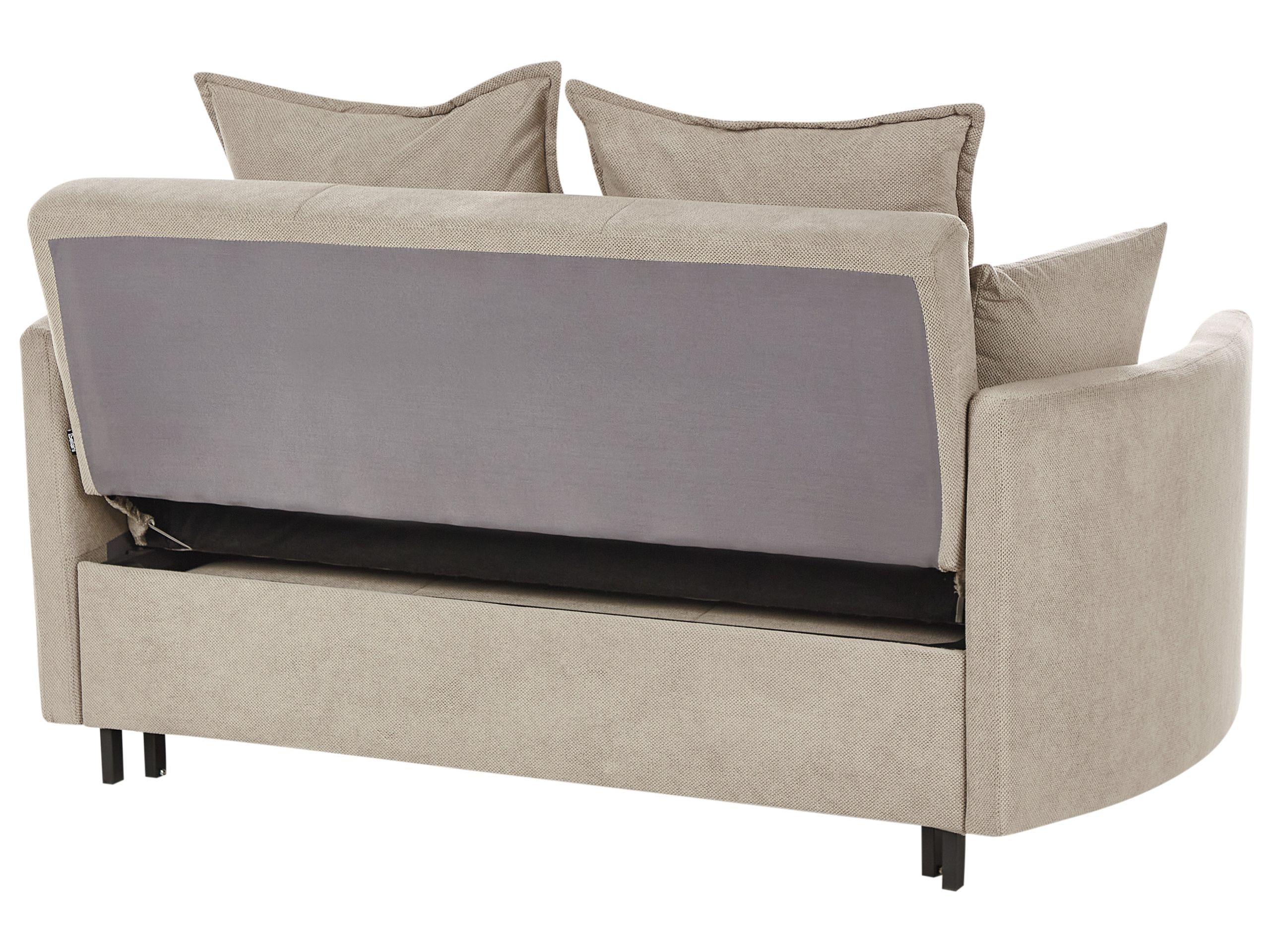 Beliani Schlafsofa aus Polyester Skandinavisch HOVIN