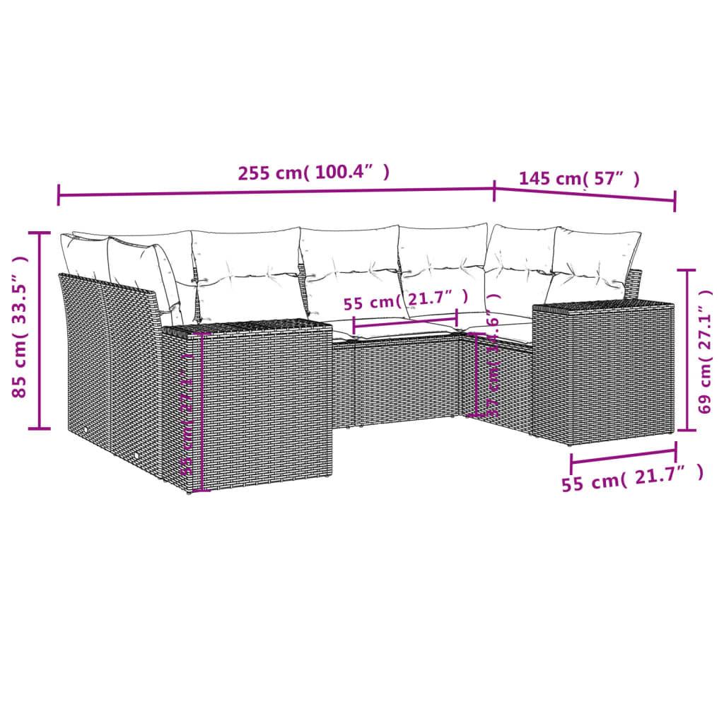 VidaXL Garten sofagarnitur poly-rattan