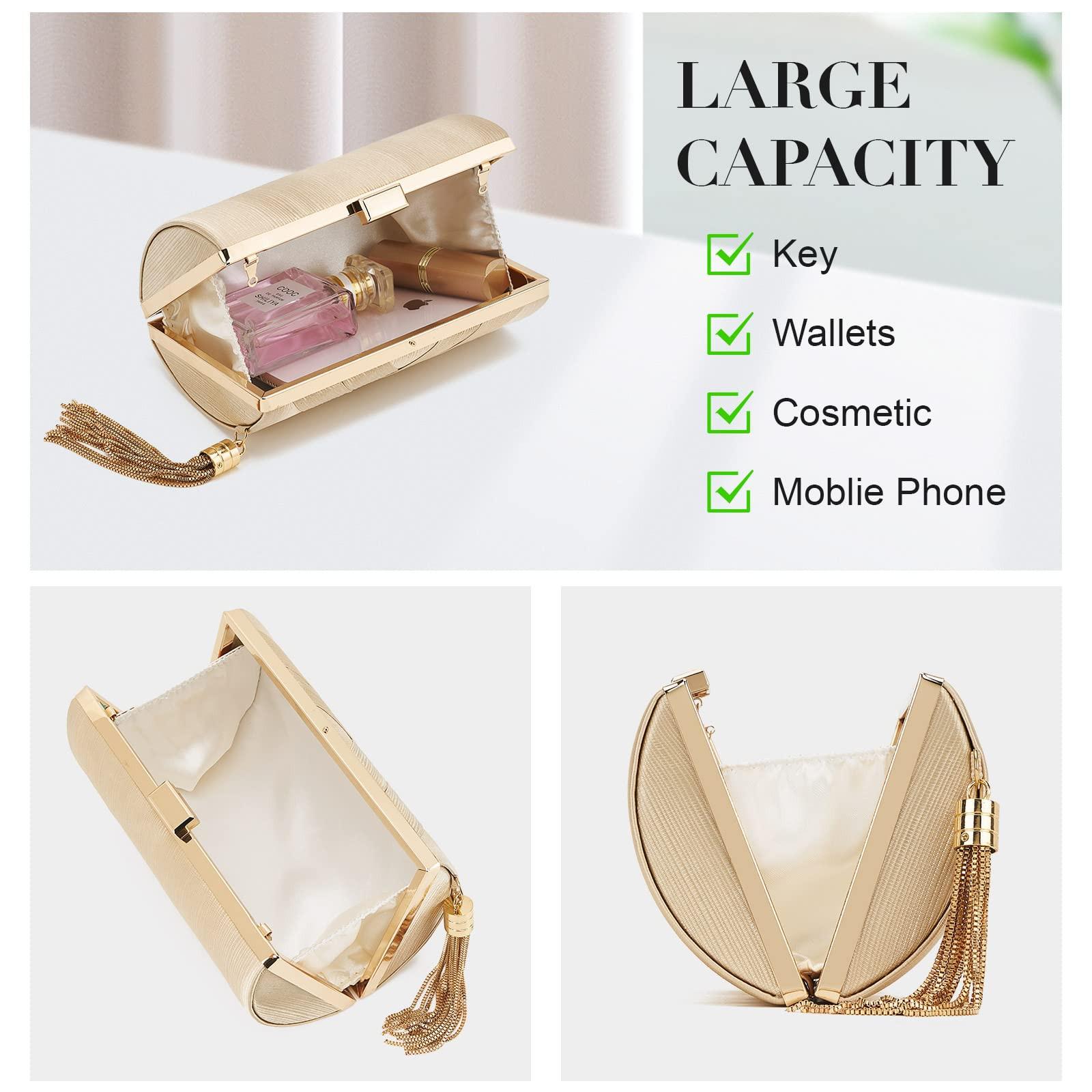 Only-bags.store Clutch Abendtasche Fransen Elegante Kettentasche Clutch Bag Clutch Abendtasche Fransen Elegante Kettentasche Clutch Bag