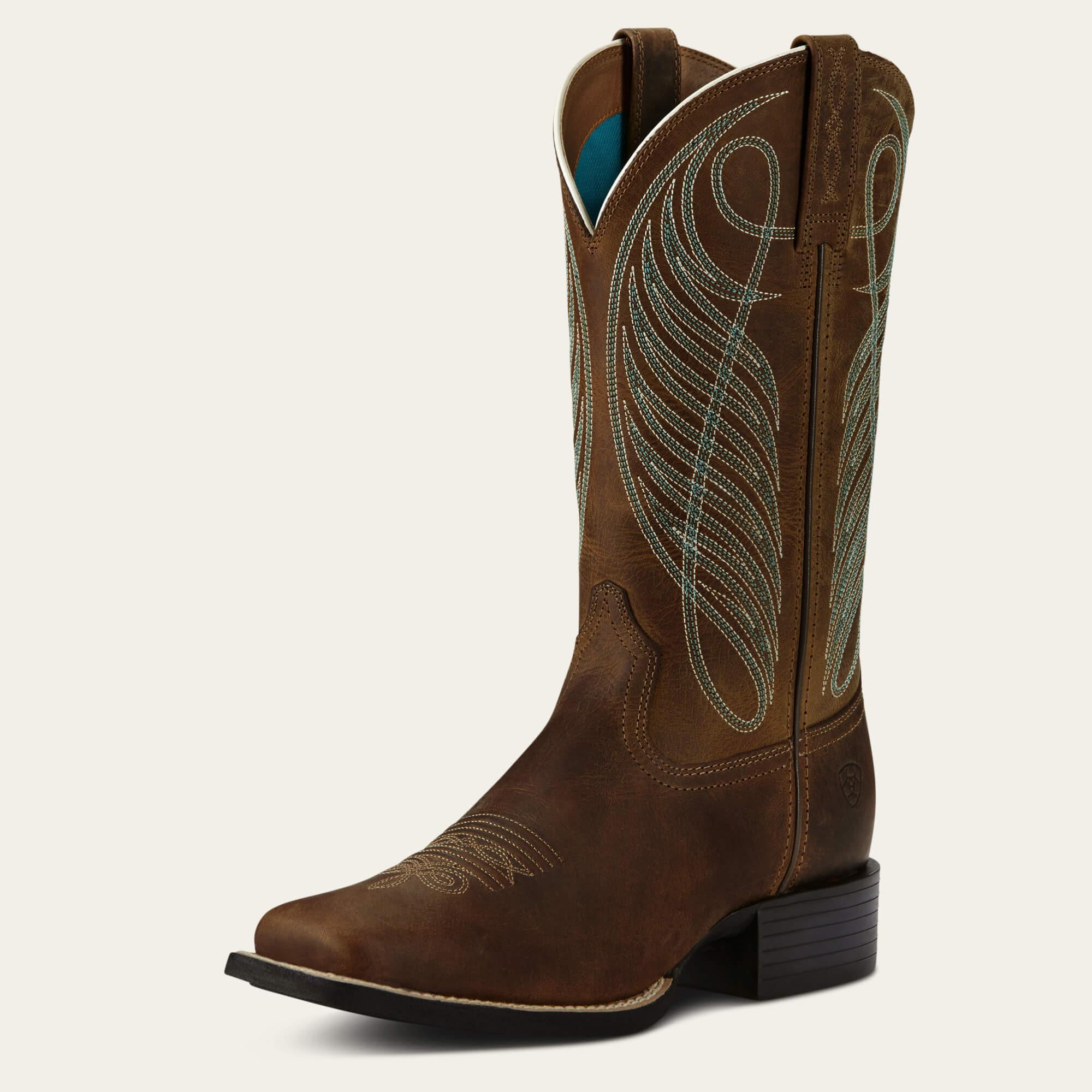 Ariat westernstiefel aus leder round up wst