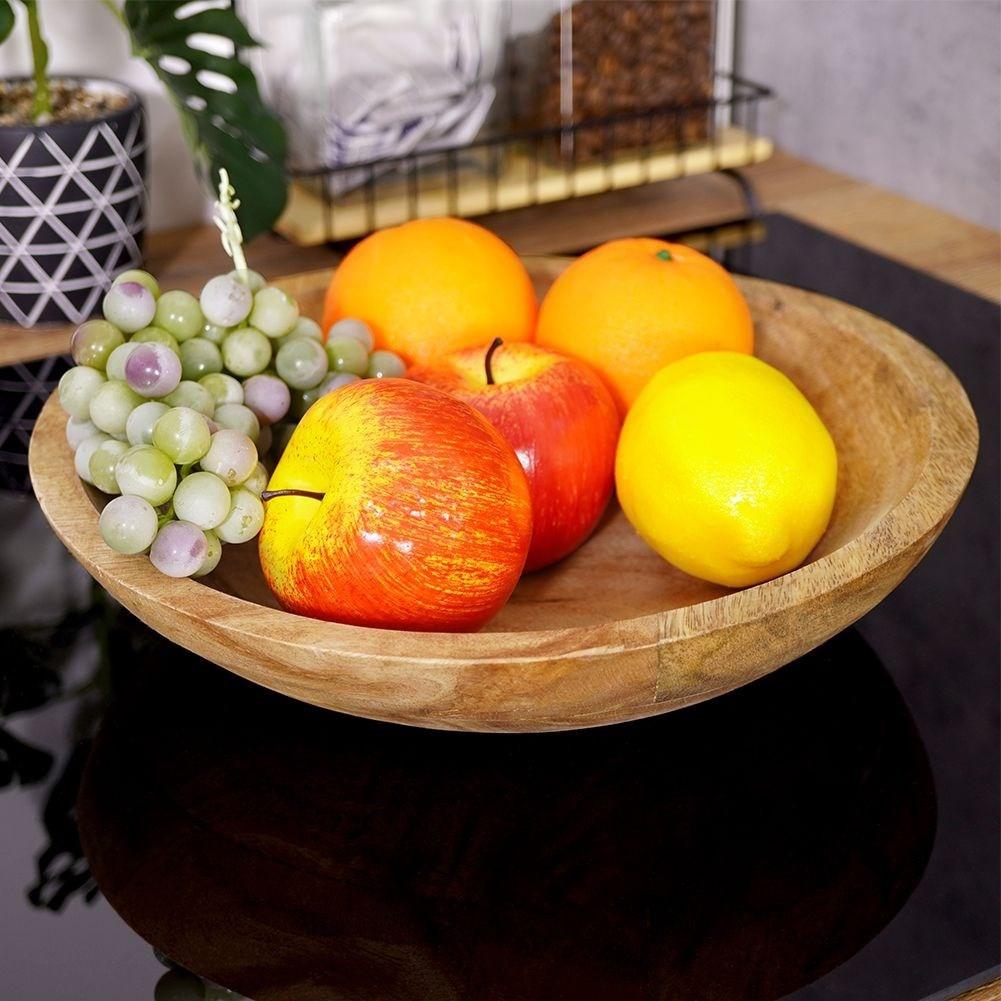 B2X Mangoholzschale: Perfekt für Obst, Gemüse und zum Servieren