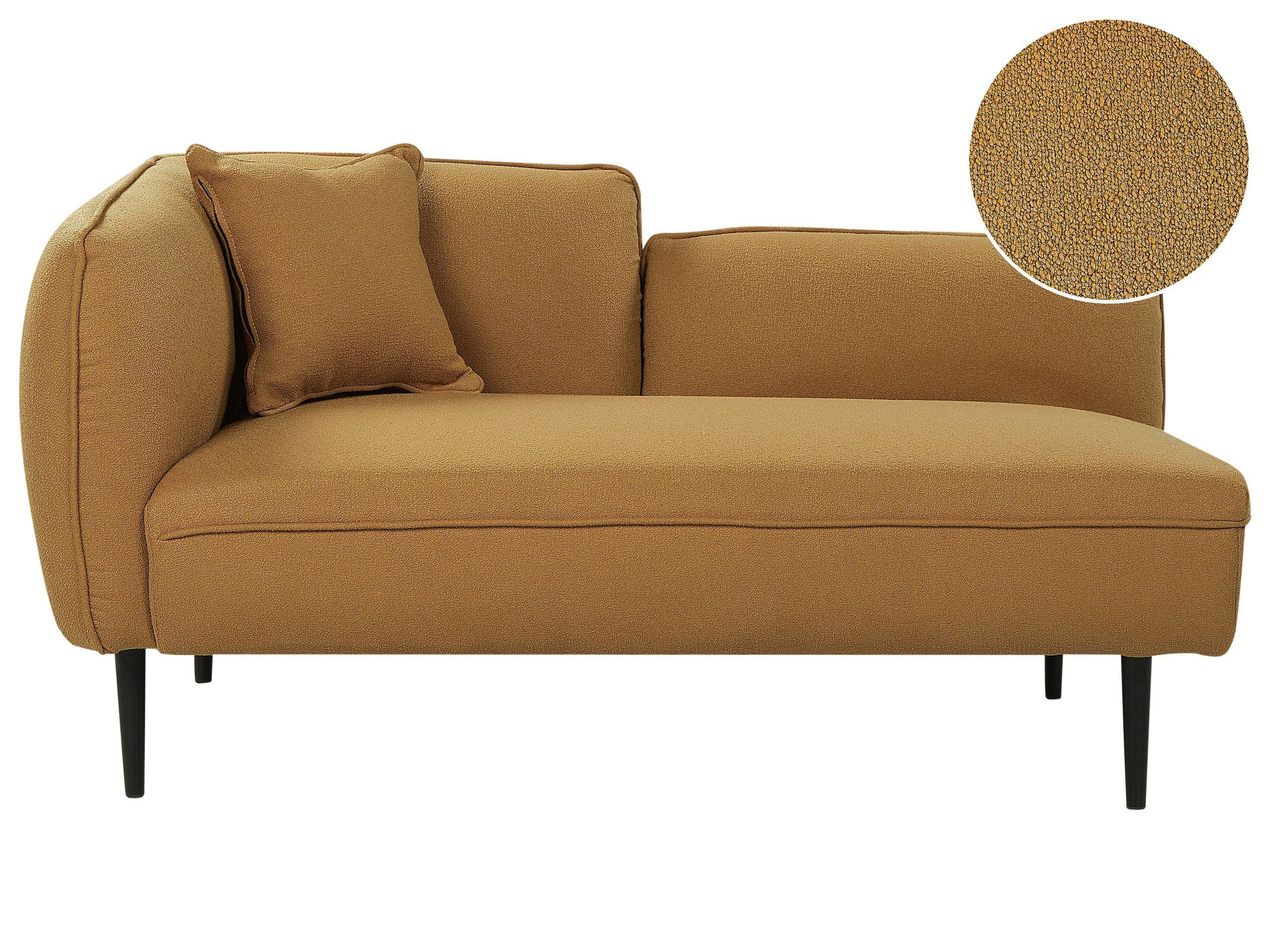 Beliani Linksseitige Chaiselounge aus Bouclé Modern CHEVANNES