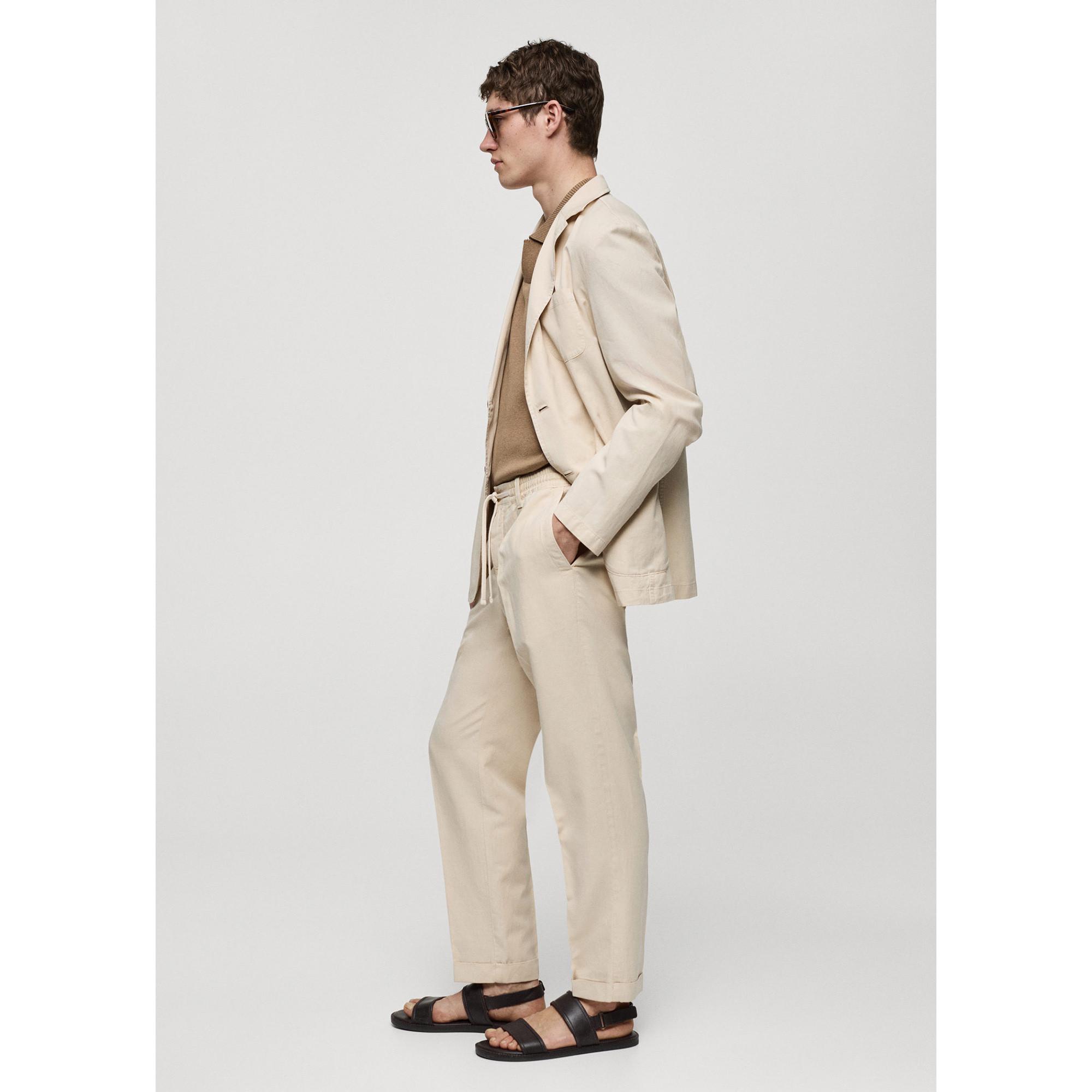 Mango Man Herren Relaxed Loose Fit Kordelzug Hose
