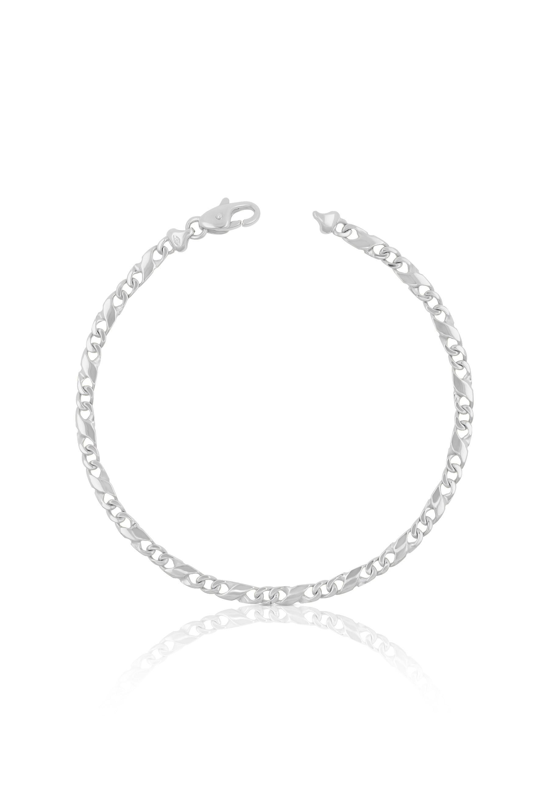 MUAU Schmuck Armband Carrera Weissgold 750, 19cm, 4mm