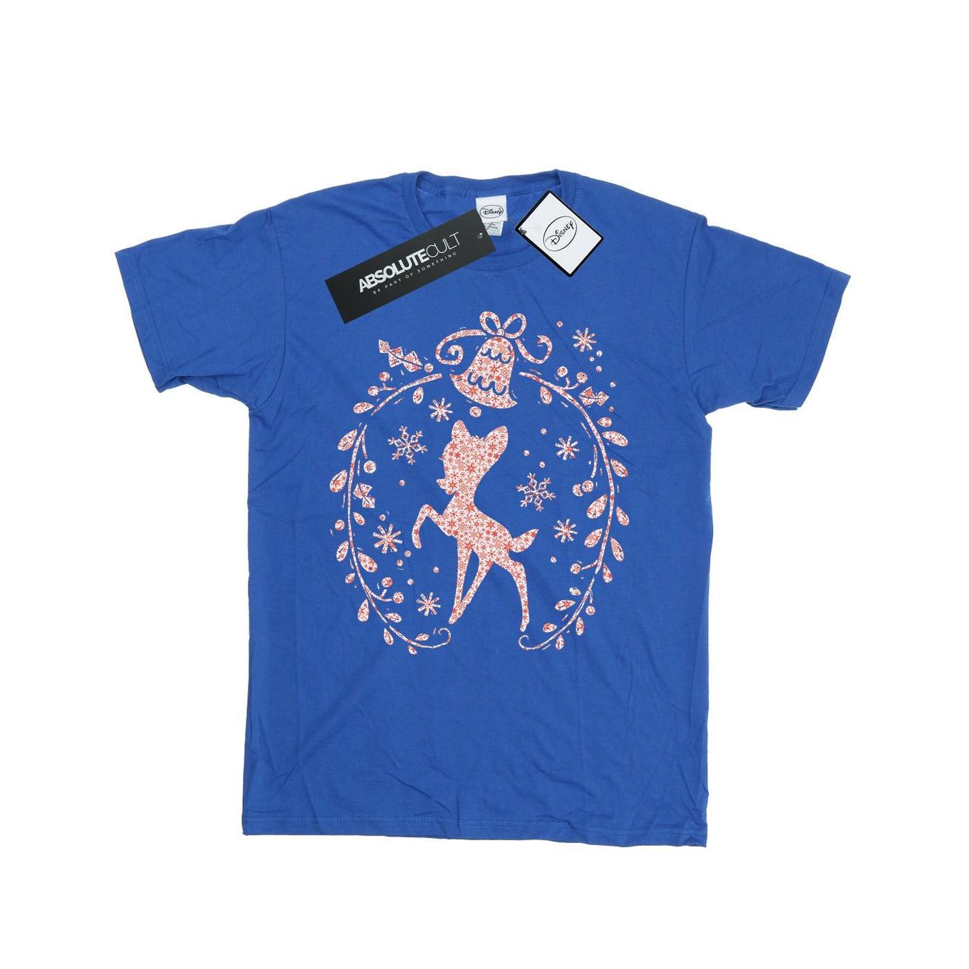 Disney Bambi Christmas Floral Print T-Shirt