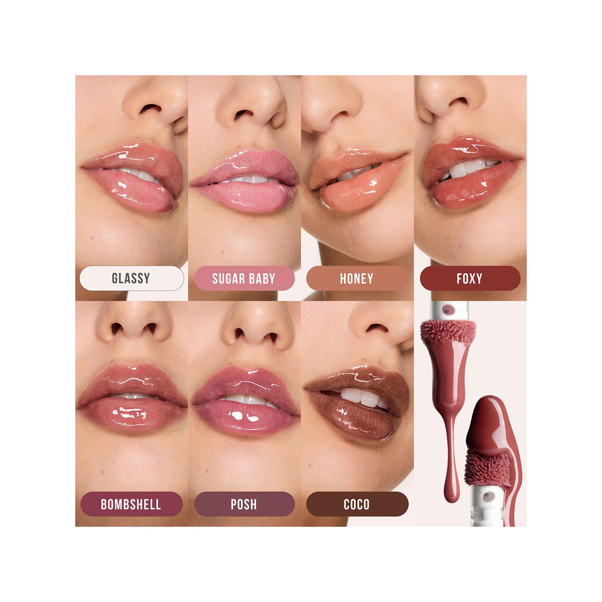 Huda Beauty FAUX FILLER LIP GLOSS FOXY Faux Filler - Hochglänzender Lipgloss