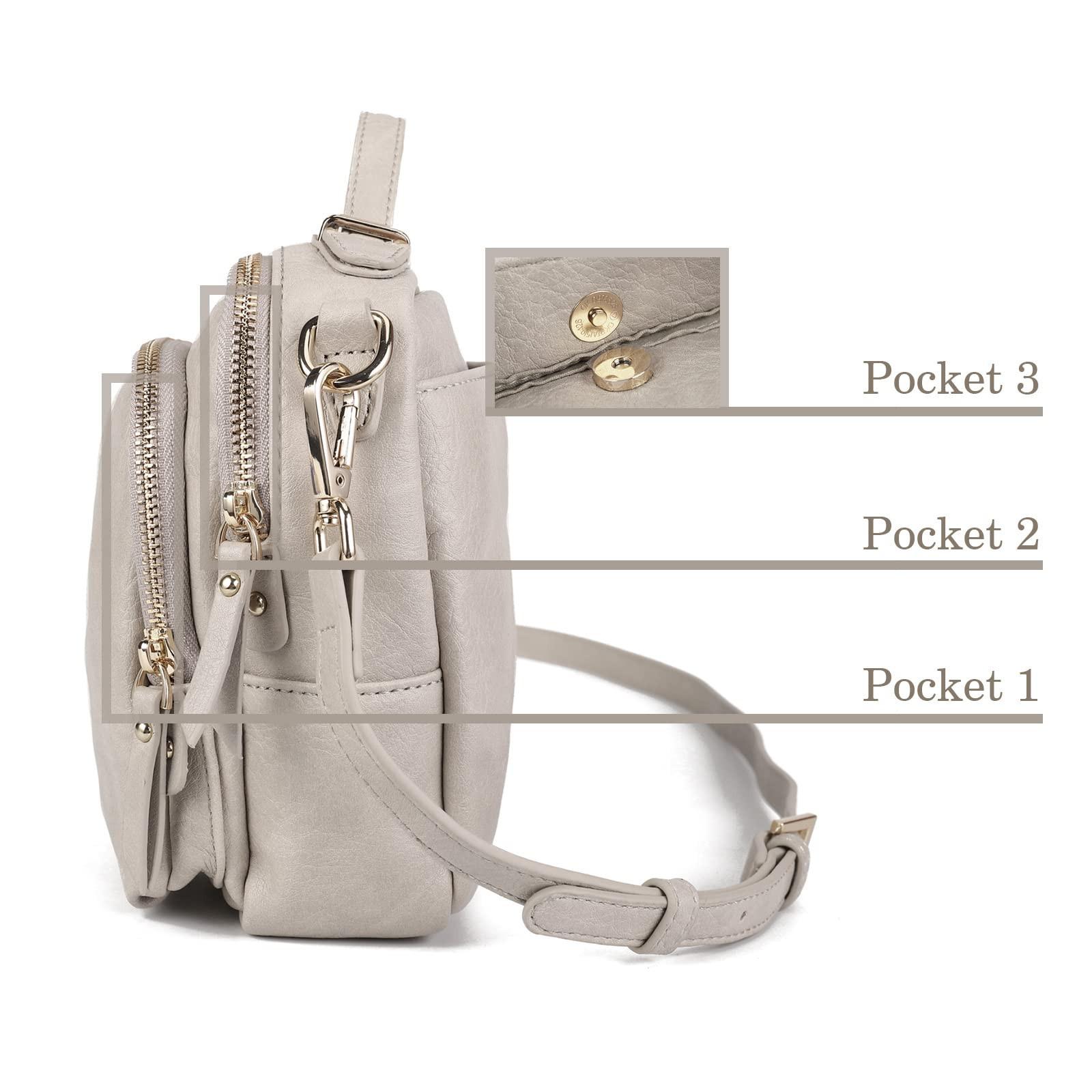 Only-bags.store Umhängetasche mit Reißverschluss, Crossbody Bag, Lederhandtasche klein Umhängetasche mit Reißverschluss, Crossbody Bag, Lederhandtasche klein