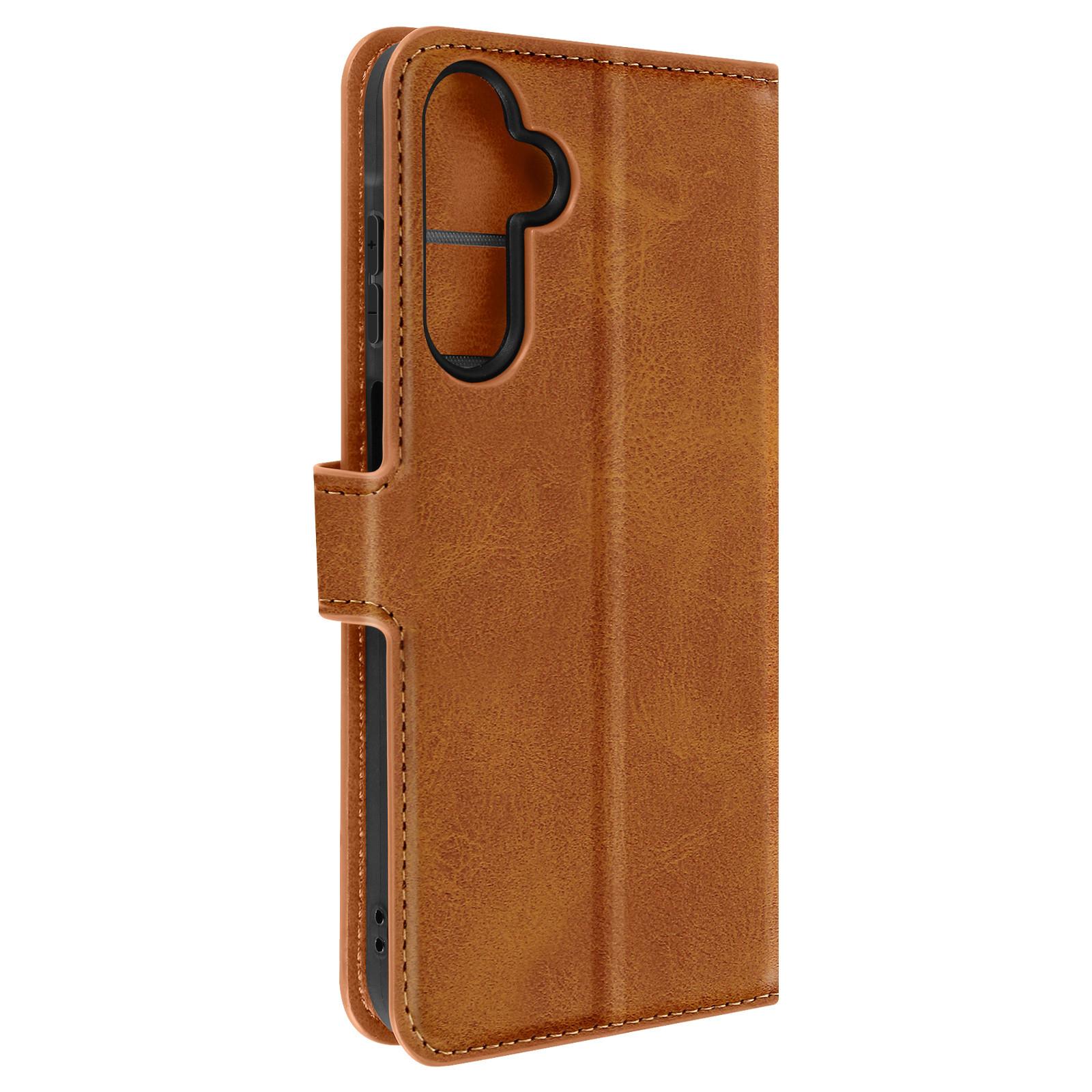 Avizar Prestifold Hülle Samsung A25 5G Braun