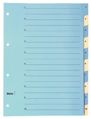Biella BIELLA Register Karton farbig A4 462440.00 1-10