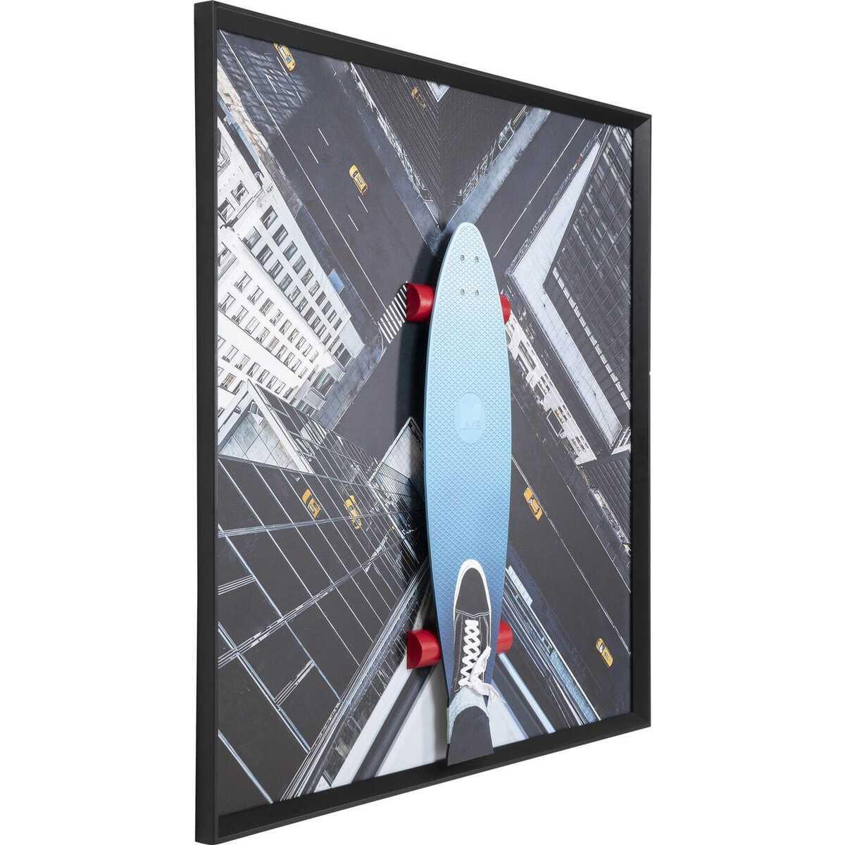 KARE Design Gerahmtes Bild Skyline Skater 149x149