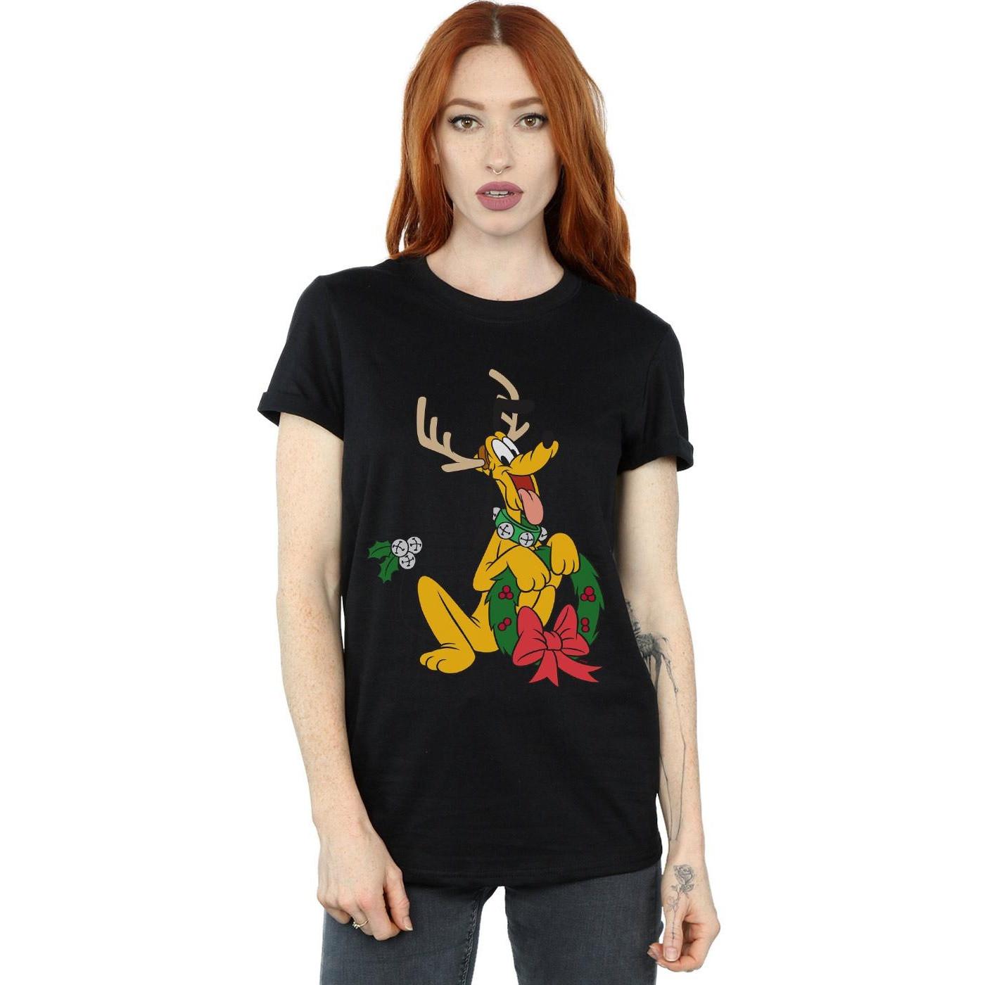 Disney Pluto Christmas Antlers T-Shirt