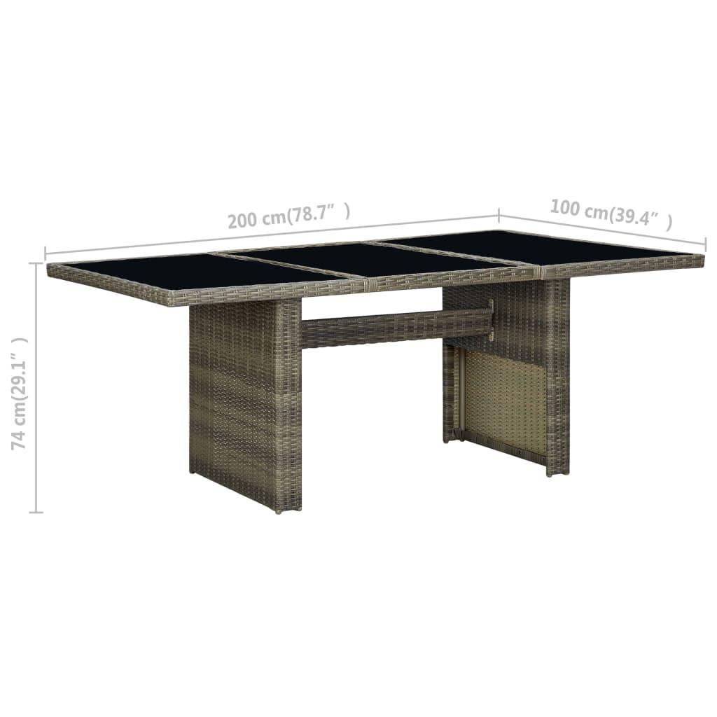 VidaXL Gartentisch poly-rattan