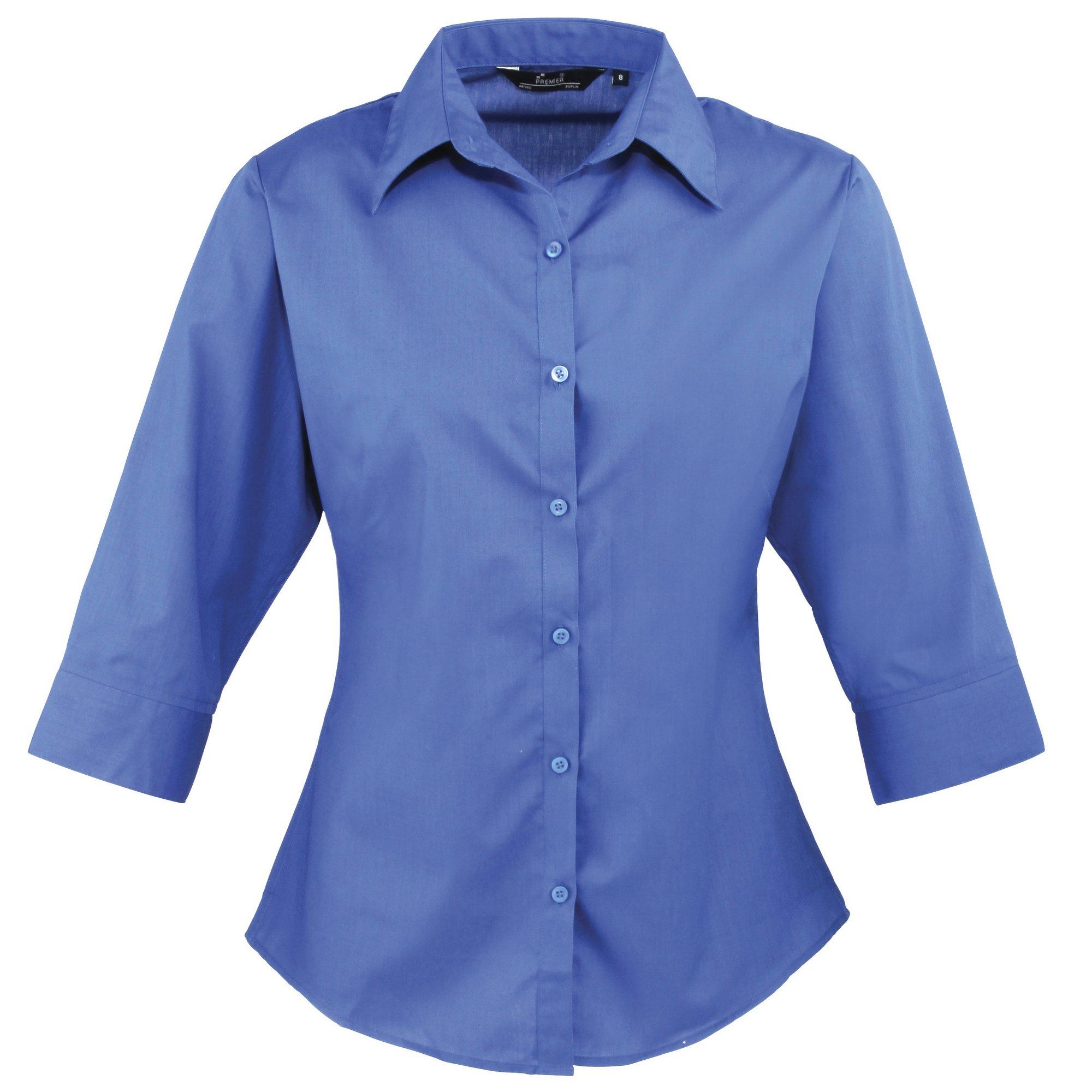 PREMIER Popeline Bluse Arbeitshemd 3/4 Arm