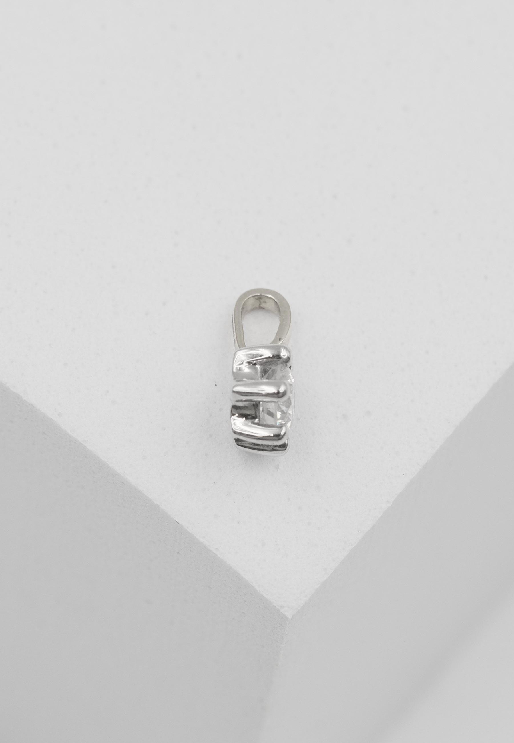 MUAU Schmuck Solitär Anhänger 6-Griff-Fassung Weissgold 750 Diamant 0.20ct. 8x6mm