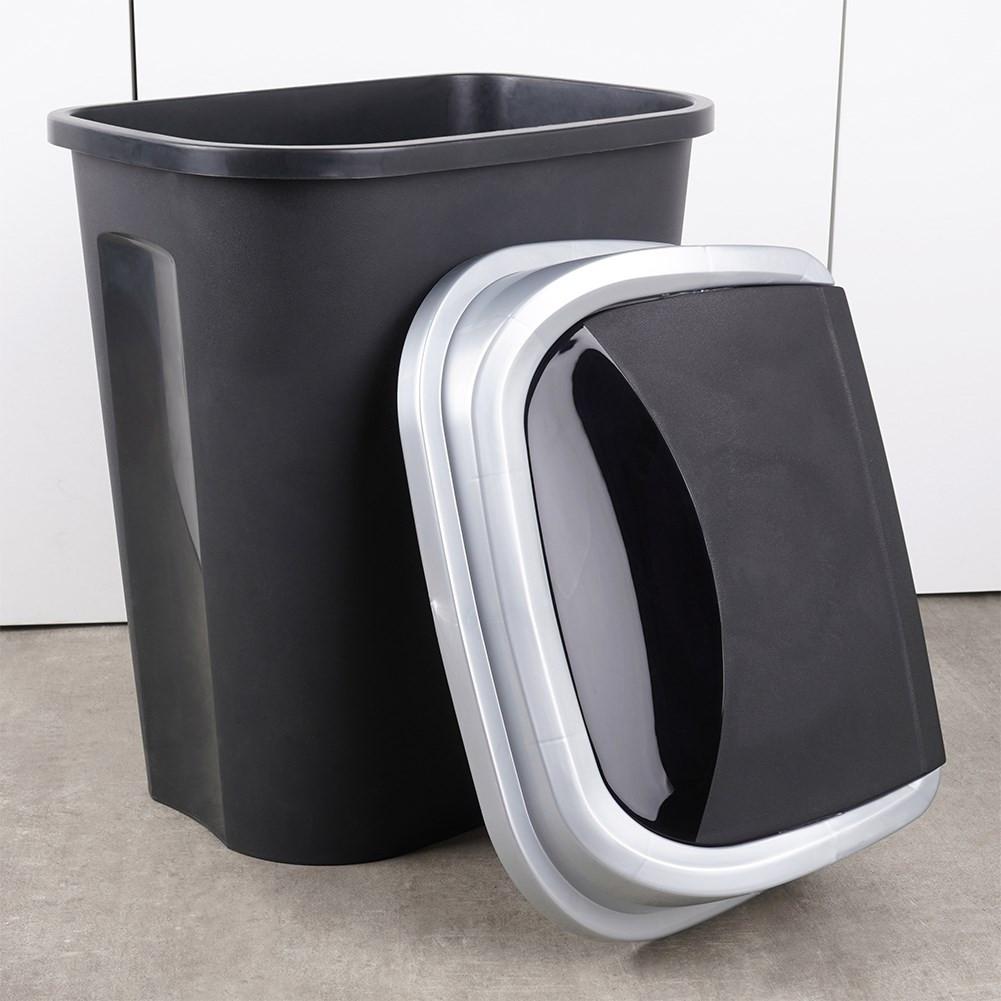 B2X 50-Liter-Mülleimer mit Schwenkdeckel aus strapazierfähigemem Material