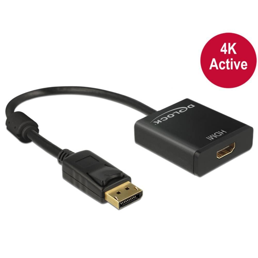 DeLock Adapter DisplayPort 1.2 Stecker - HDMI Buchse 4K Aktiv