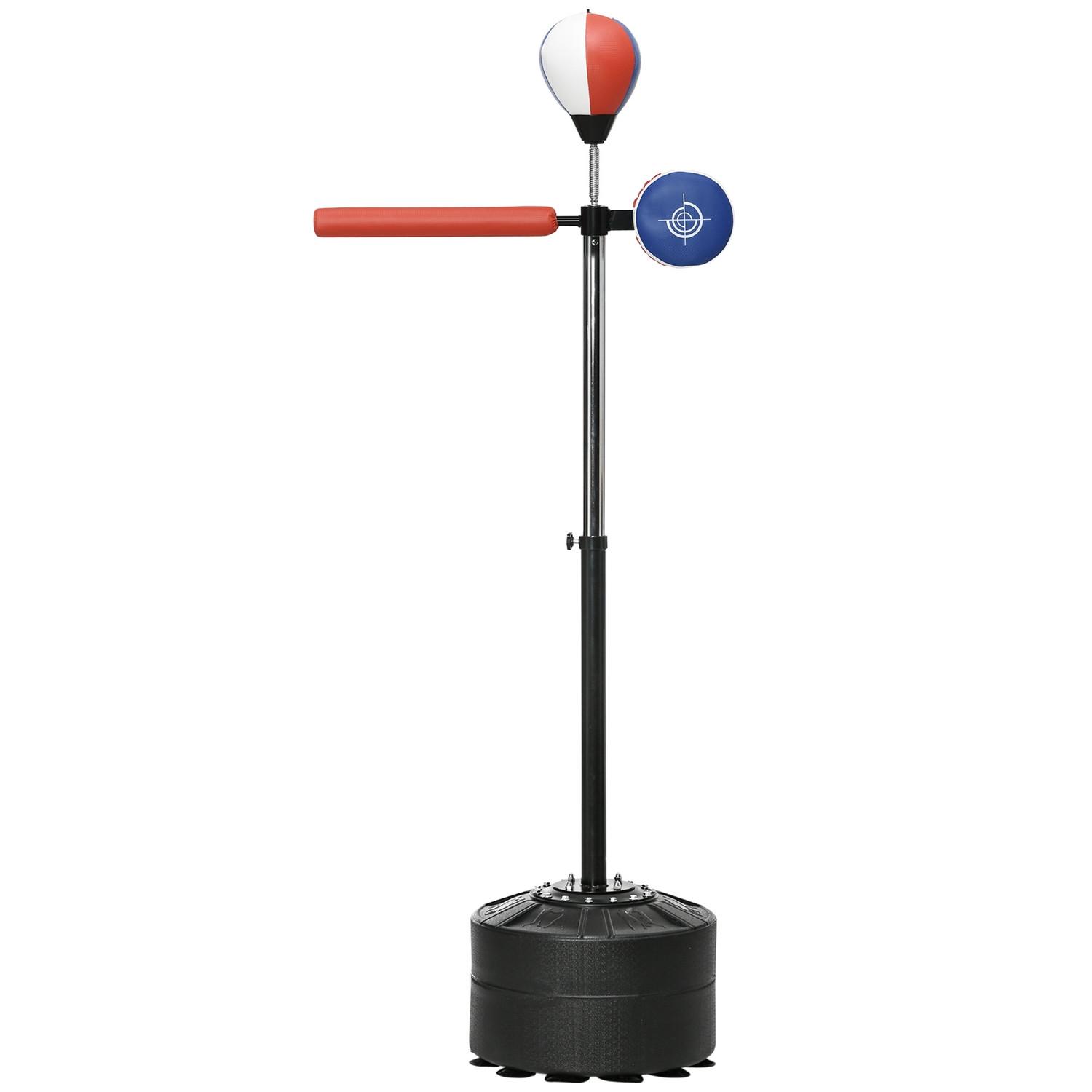 Northio Boxsack, Boxständer Mit Punchingball, Reflexstange, 1,63-2,05 M Höhenverstellbarer Standboxball Mit Pratze, Hdpe, Kunstleder