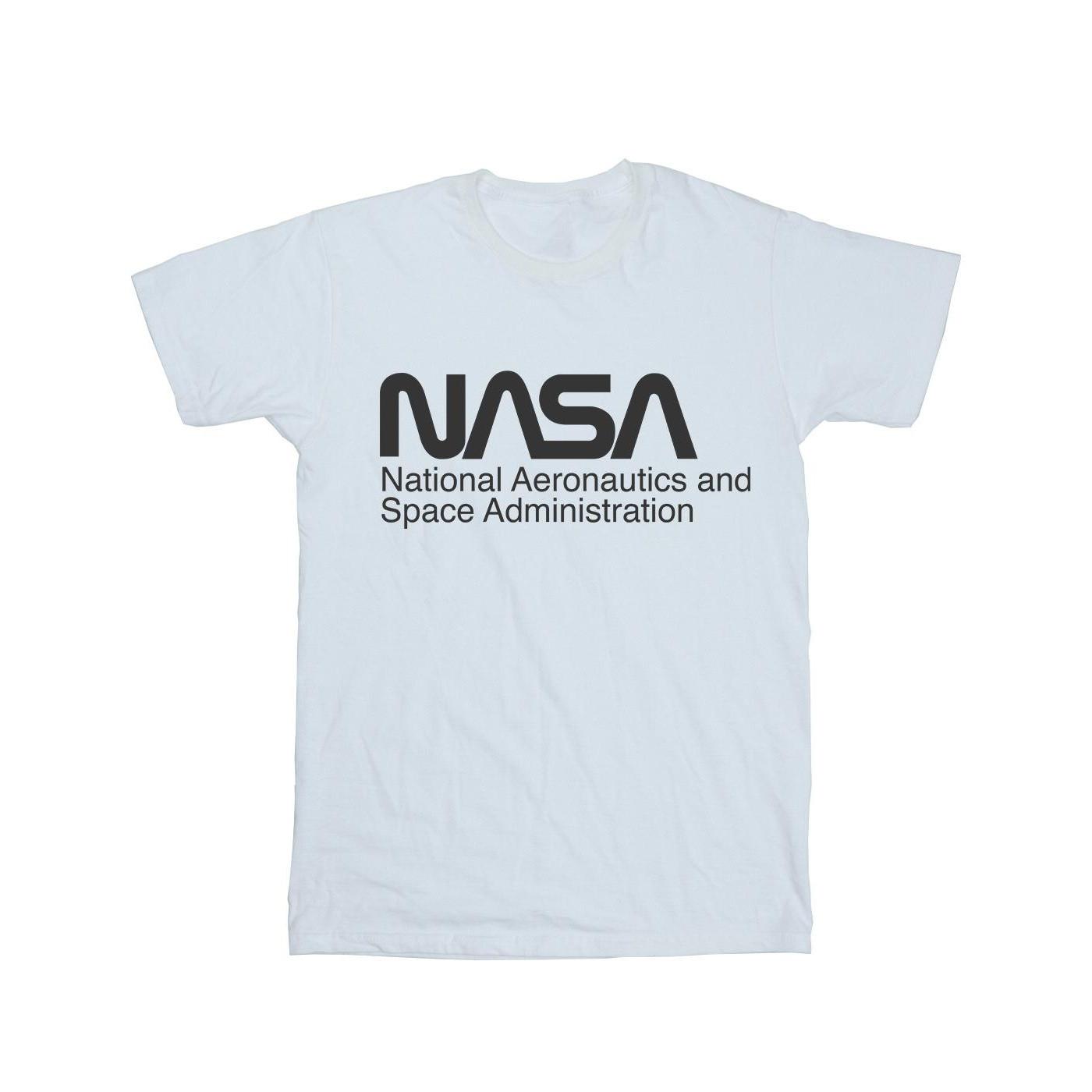 Nasa Logo Print Kurzarm T-Shirt