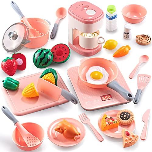 Activity-board KinderKüche Zubehör Küchenspielzeug Set, 36-Teiliges Kinder Küche Spielküche Zubehör mit