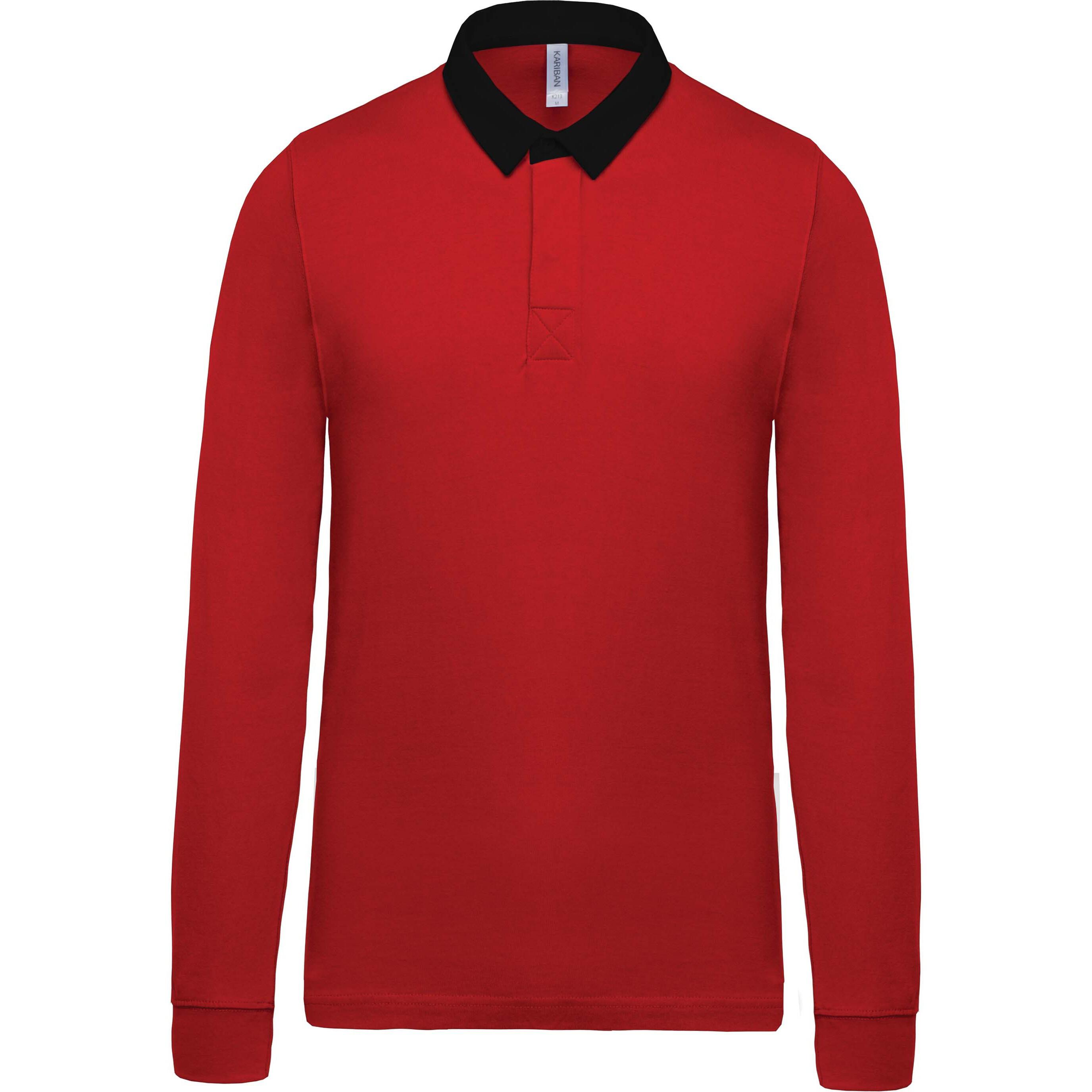 Kariban Langarm Rugby Poloshirt