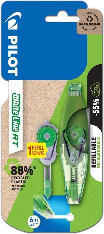 Pilot PILOT Korrekturroller WHITELINE 4mmx6m, Begreen