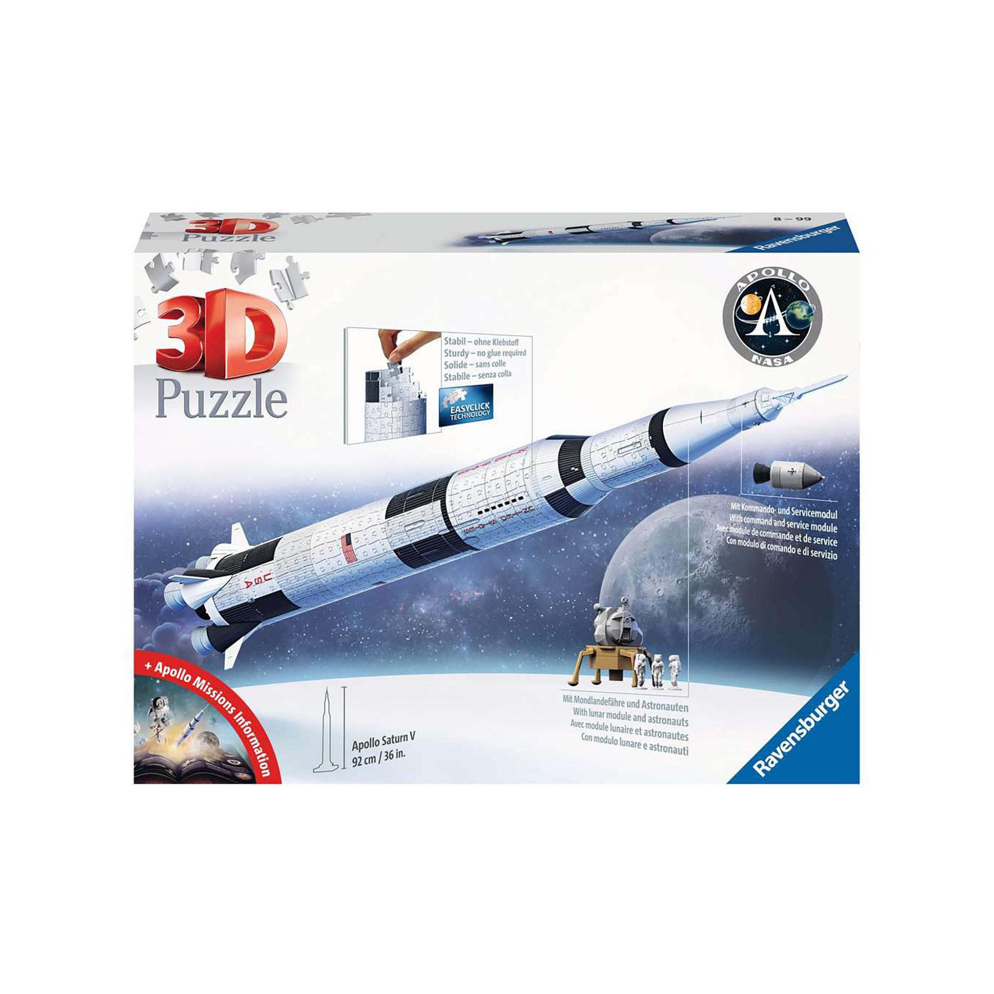 Ravensburger Apollo Saturn V Rakete 3D Puzzle, 440 Teile