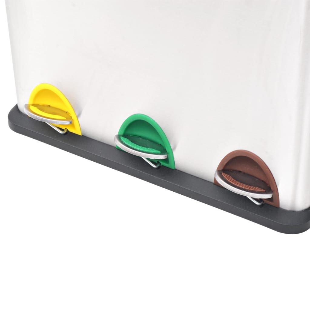 VidaXL Mülleimer edelstahl