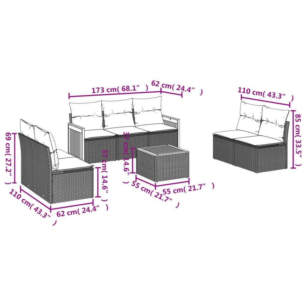 VidaXL Garten sofagarnitur poly-rattan