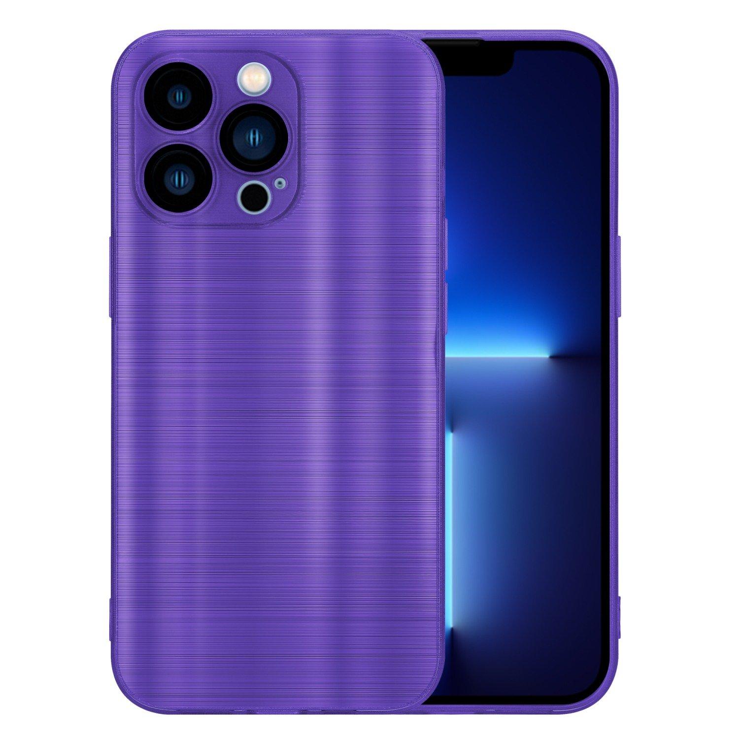 Cadorabo Hülle für Apple iPhone 13 PRO im Brushed Design