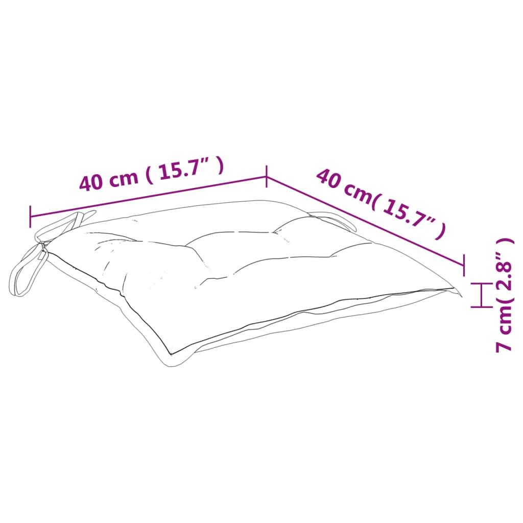 VidaXL Stuhlkissen 4 Stk. 40x40x7 cm Stoff