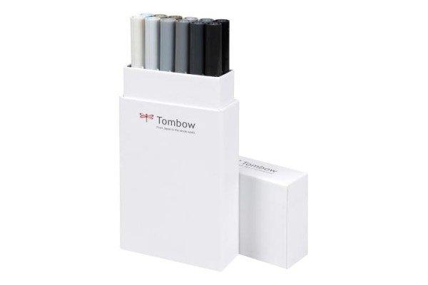Tombow TOMBOW ABT Dual Brush Pen ABT-12P-3 12er Set Grautöne