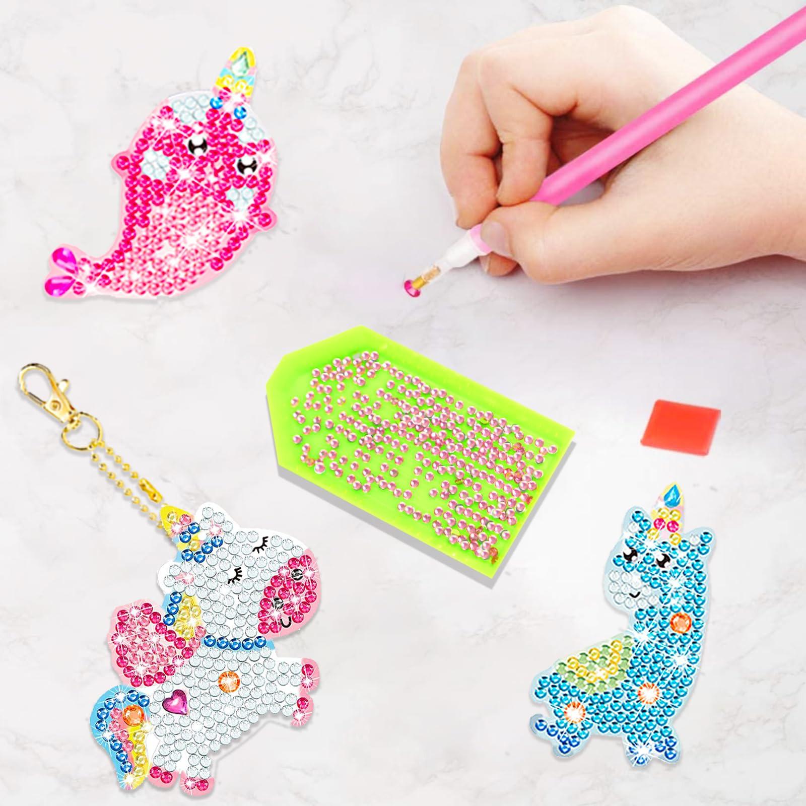 Activity-board Basteln , Geschenke für Kinder - Mach deinen eigenen GEM Schlüsselanhänger - 5D Diamantmalerei