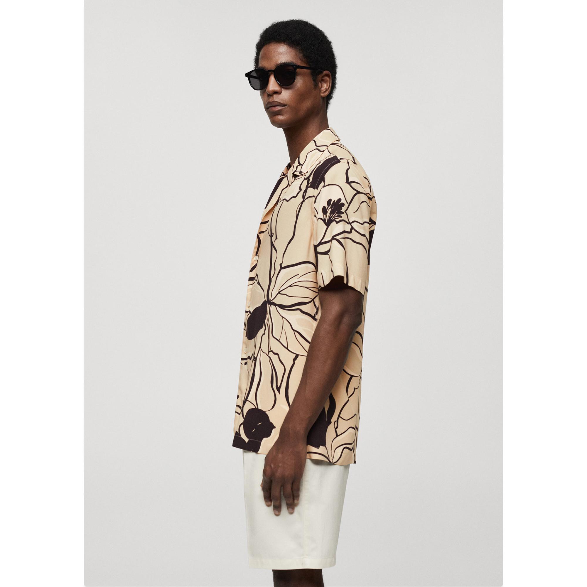Mango Man Kurzarm Print Regular Fit T-Shirt