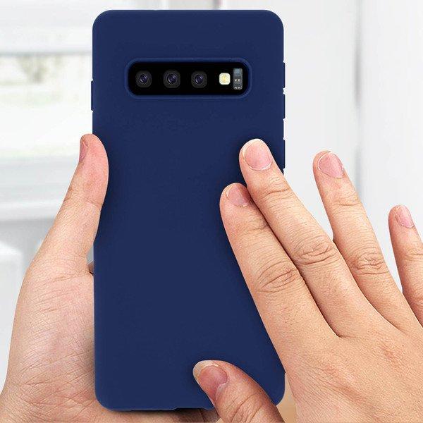 Avizar Soft Touch Hülle Dunkelblau Galaxy S10
