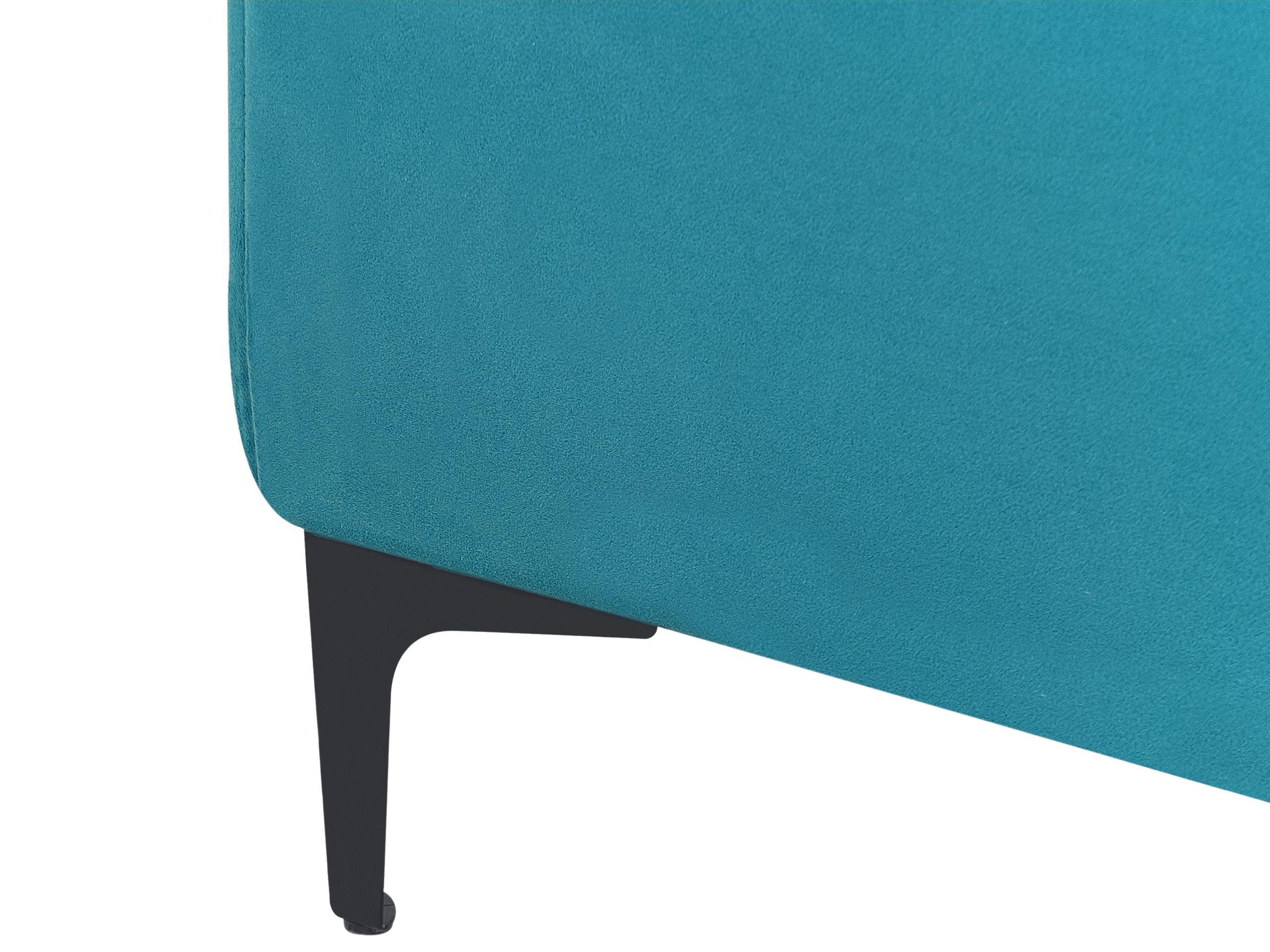 Beliani Ottomane aus Samtstoff Modern ABERDEEN