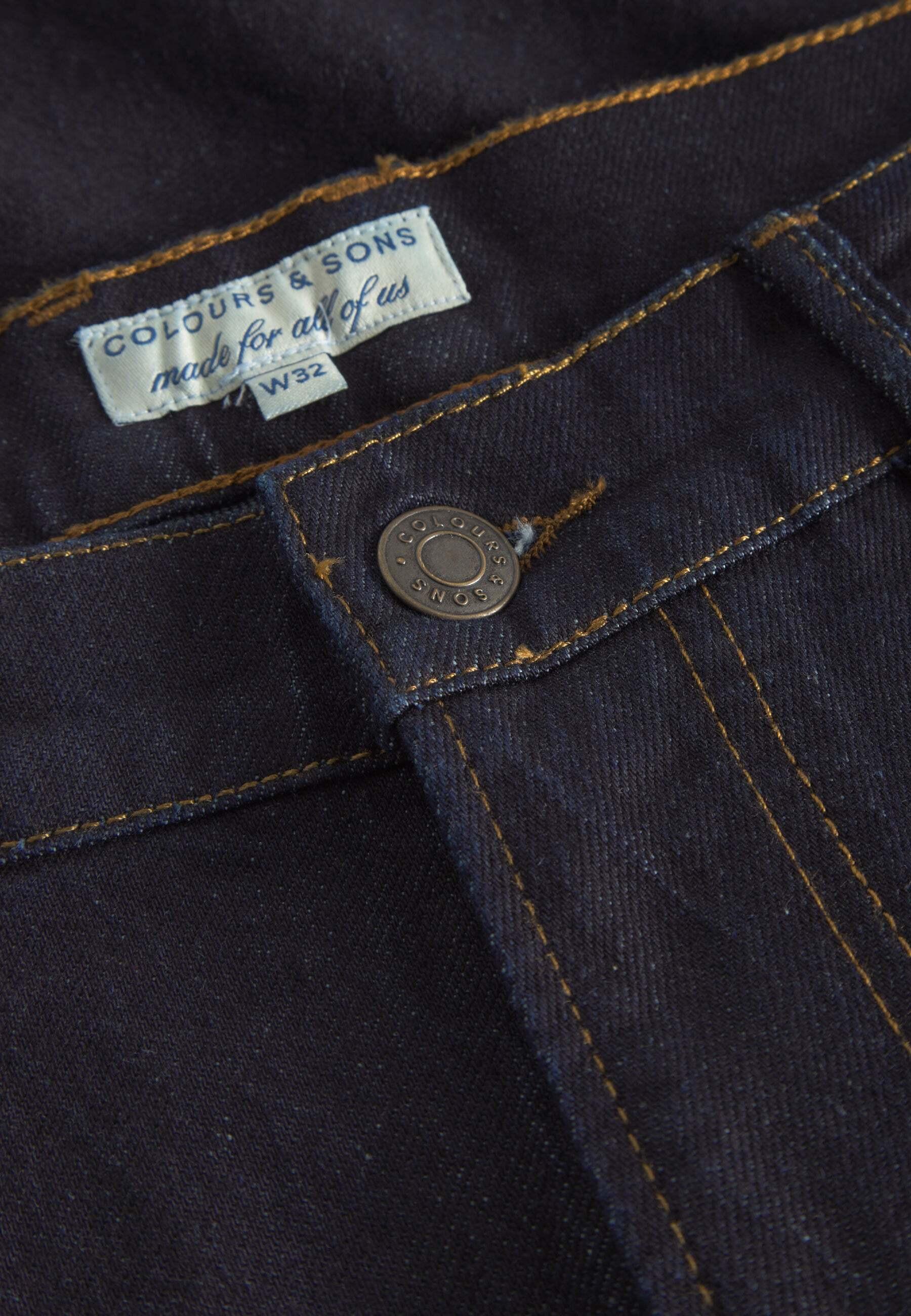 Colours & Sons Denim Cropped Tapered Fit Jeans