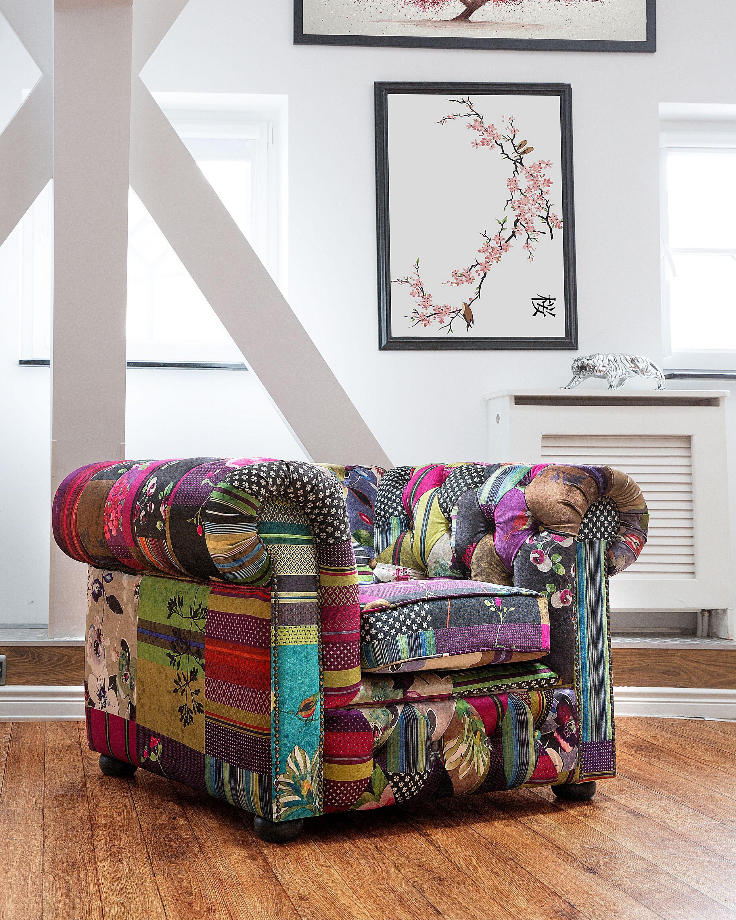 Beliani Sessel aus Polyester Boho CHESTERFIELD